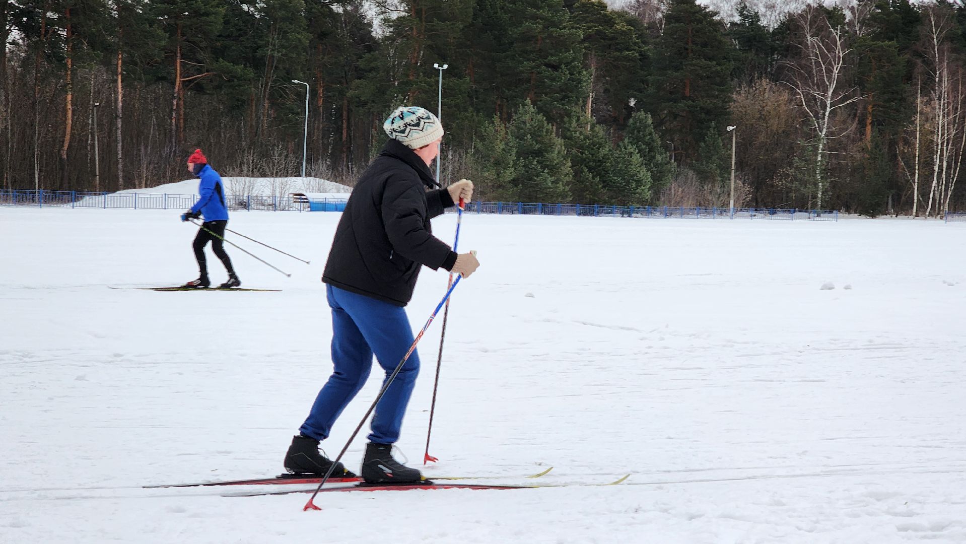 лыжная трасса, зимние виды спорта, стадион Труд, Старая Купавна, Богородский городской округ,