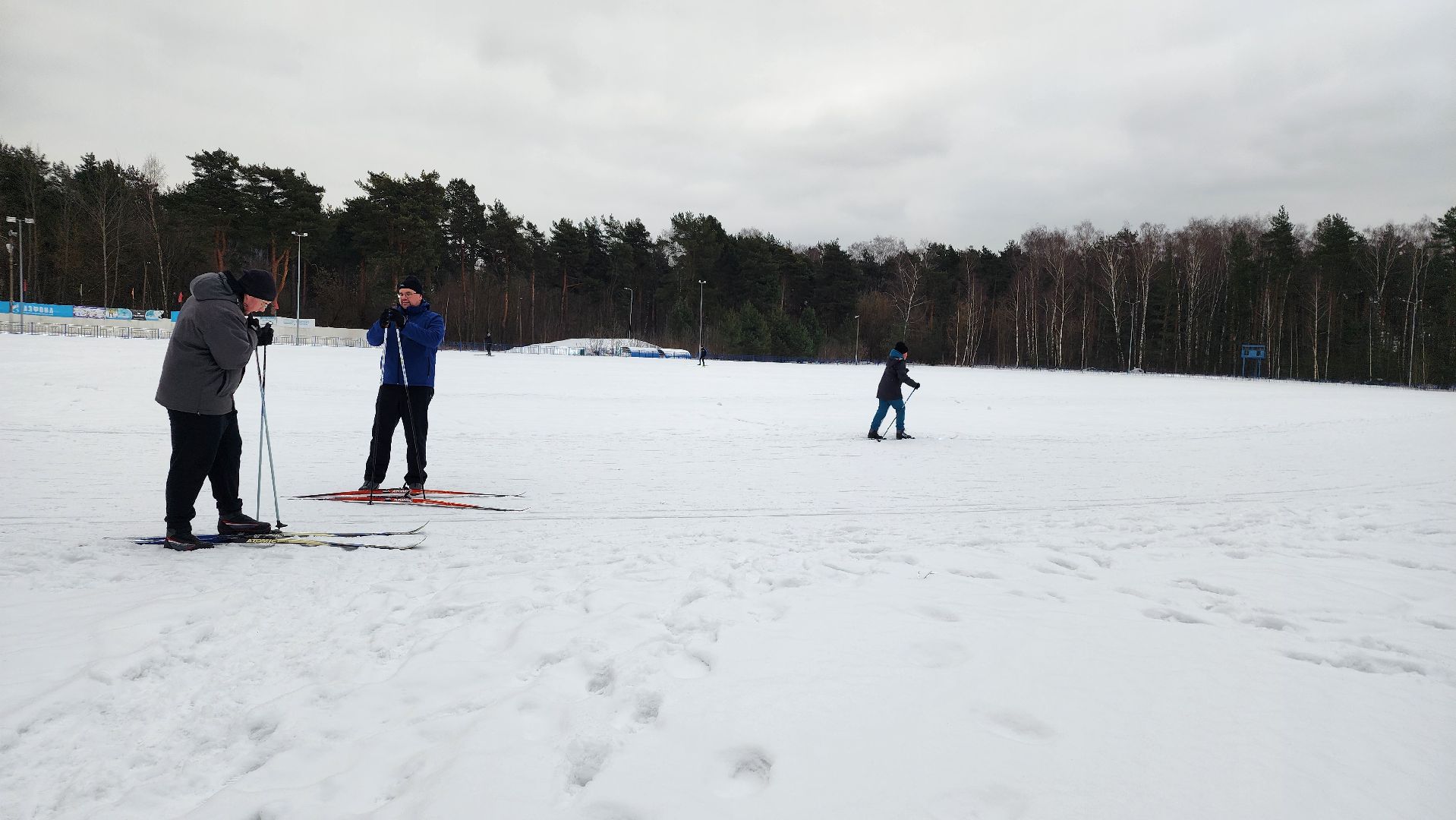 лыжная трасса, зимние виды спорта, стадион Труд, Старая Купавна, Богородский городской округ,