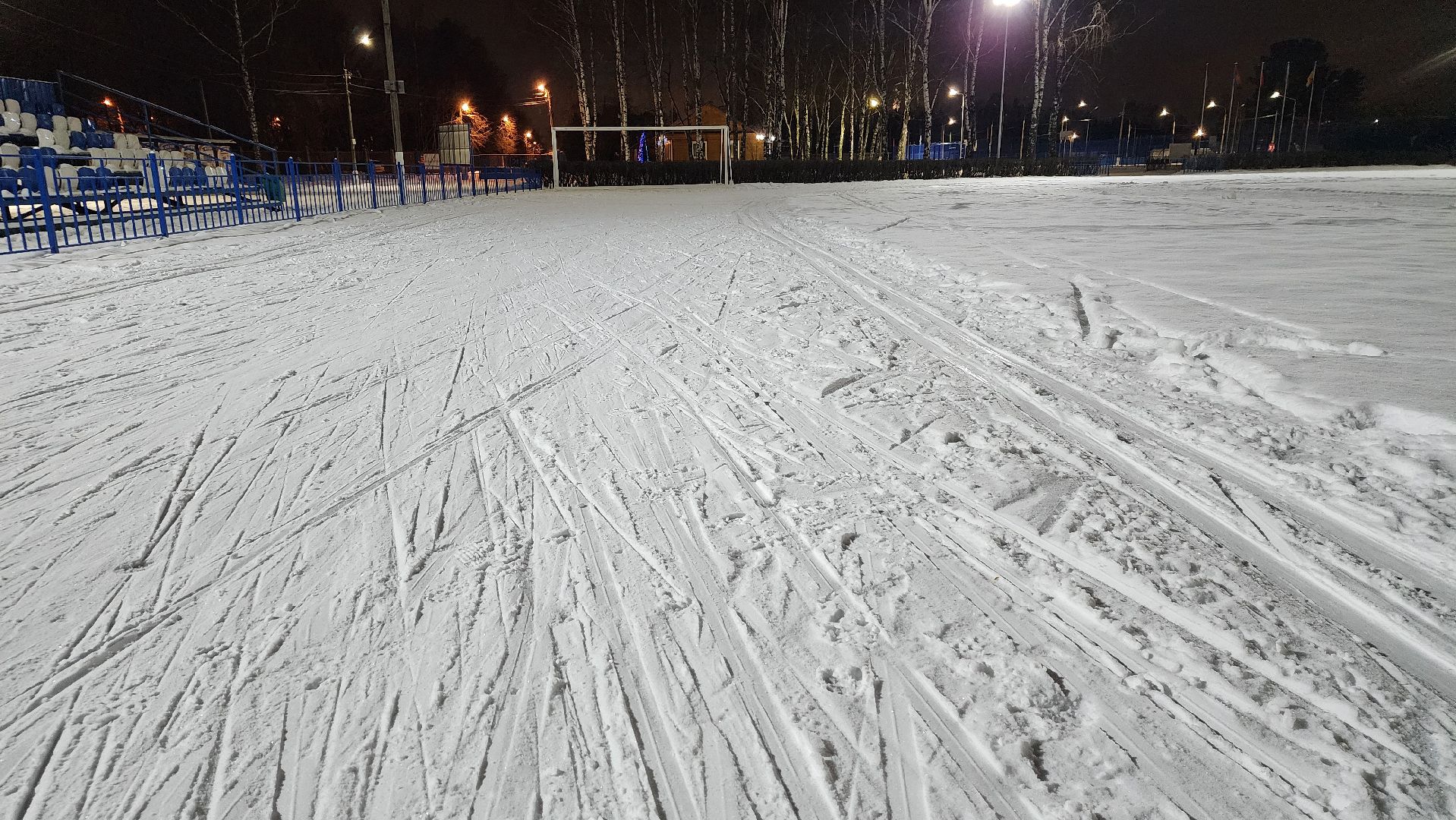 лыжная трасса, зимние виды спорта, стадион Труд, Старая Купавна, Богородский городской округ,