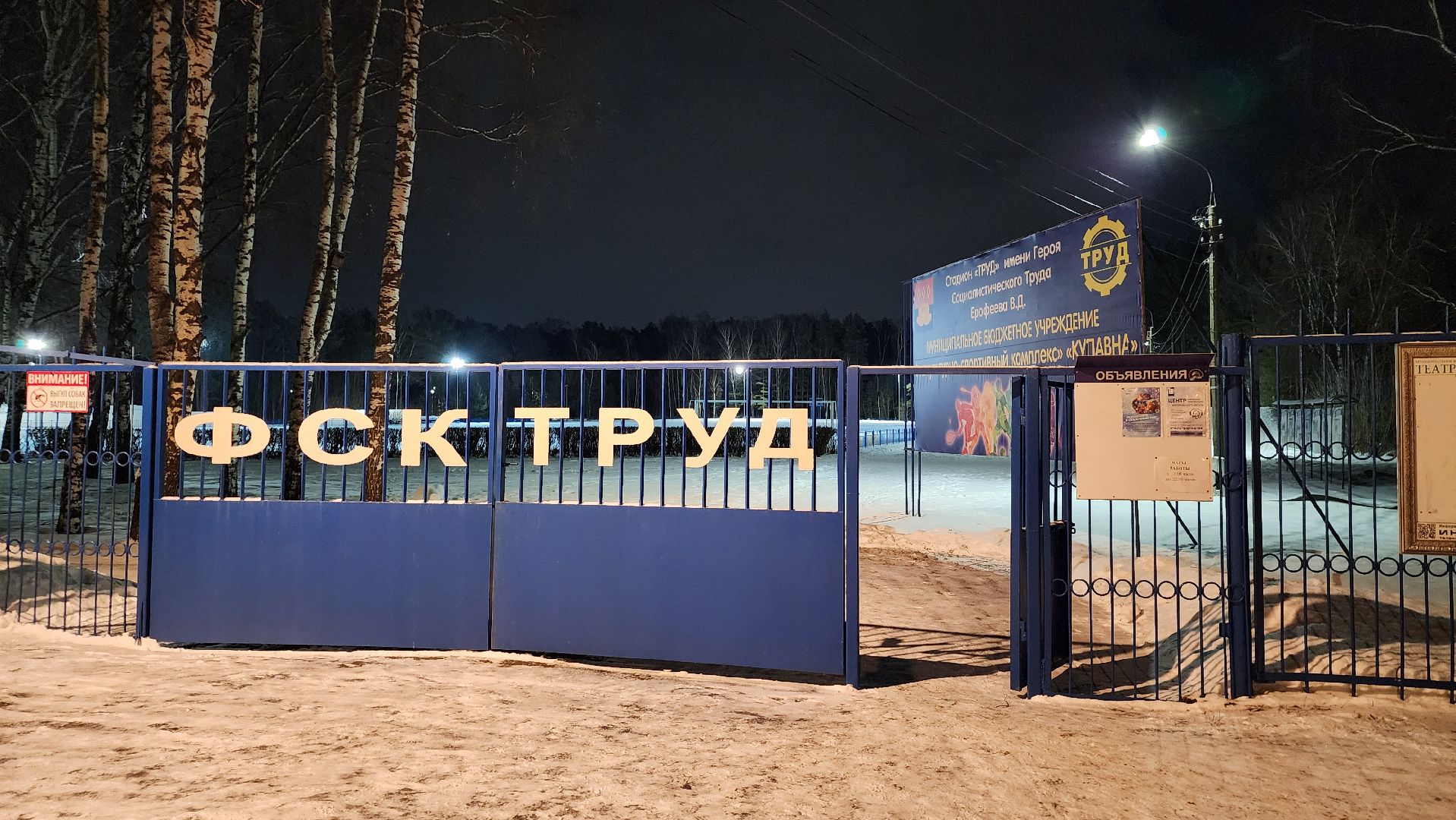 лыжная трасса, зимние виды спорта, стадион Труд, Старая Купавна, Богородский городской округ,