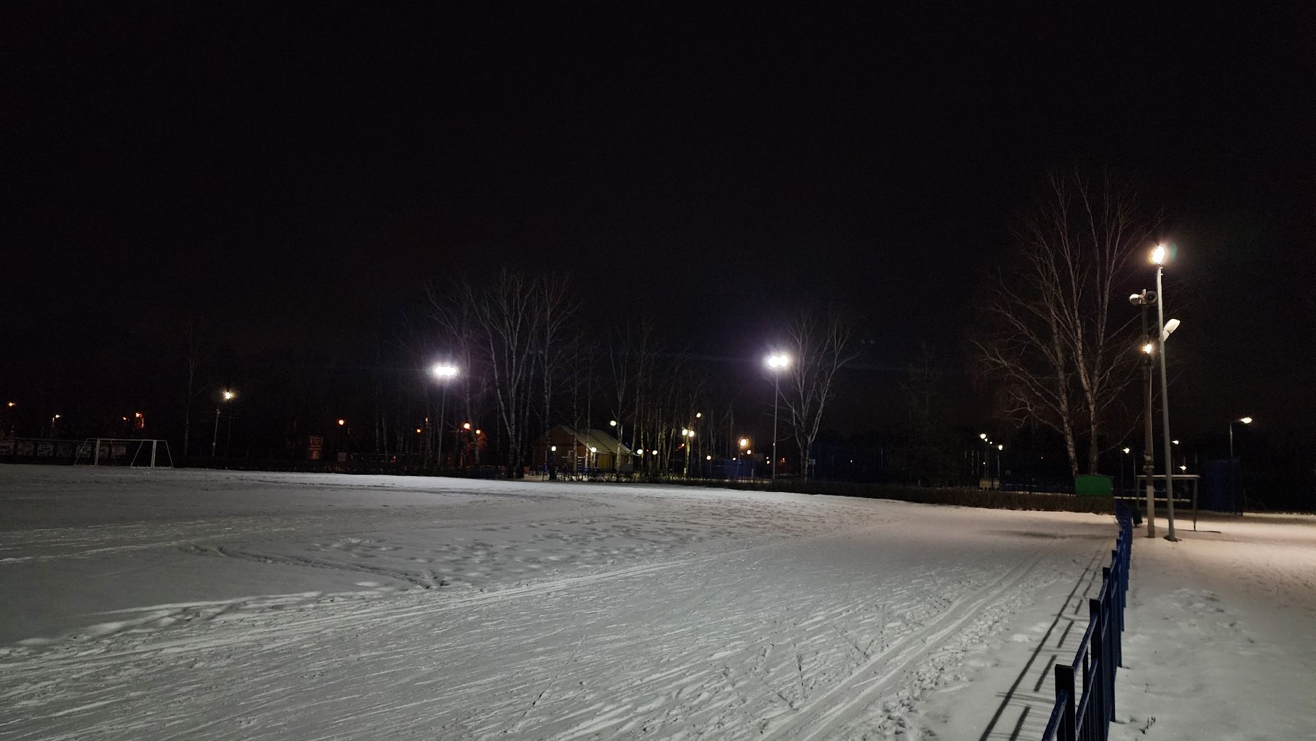 лыжная трасса, зимние виды спорта, стадион Труд, Старая Купавна, Богородский городской округ,