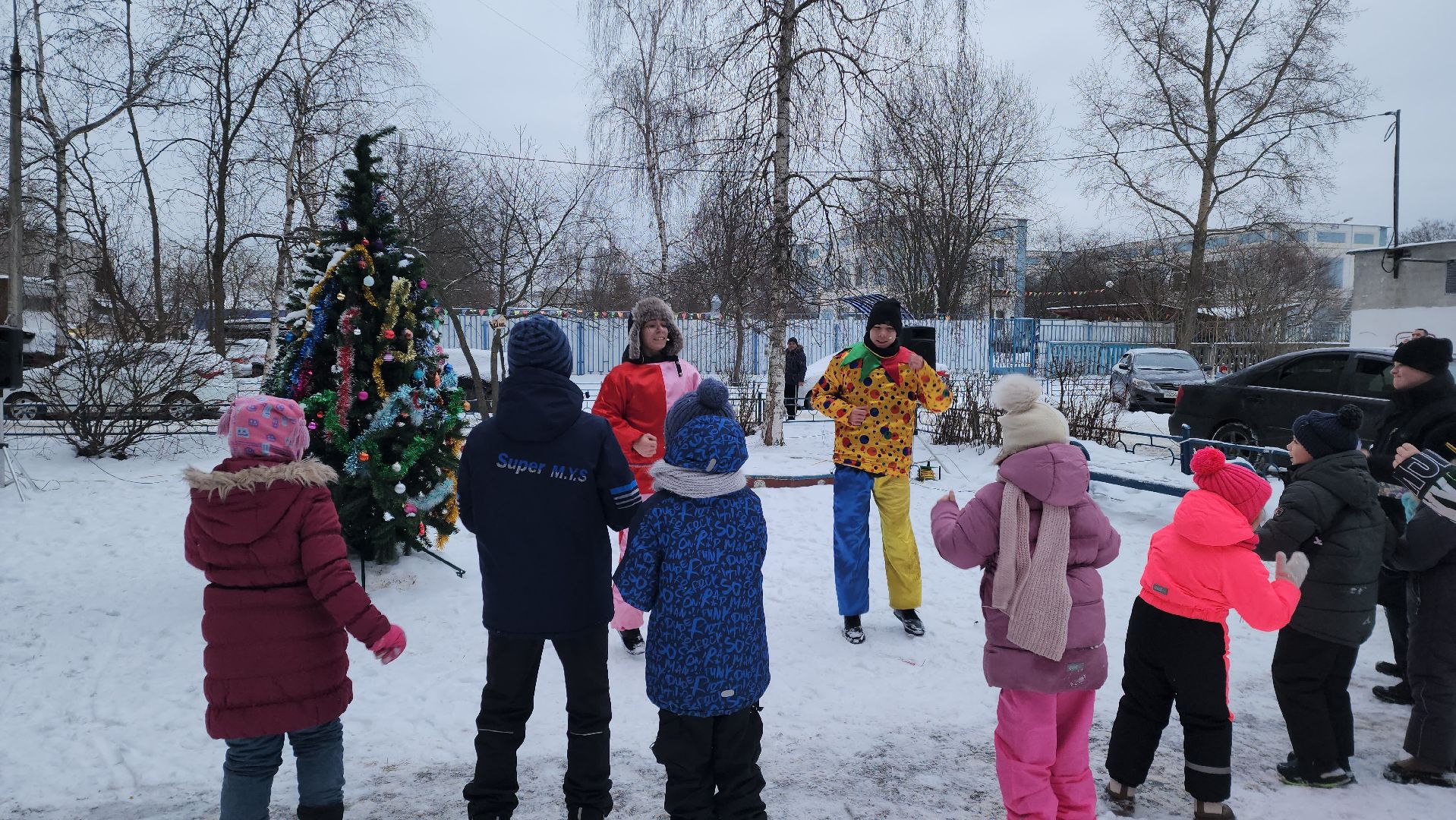 праздник во дворах,Лобня, Рождество,