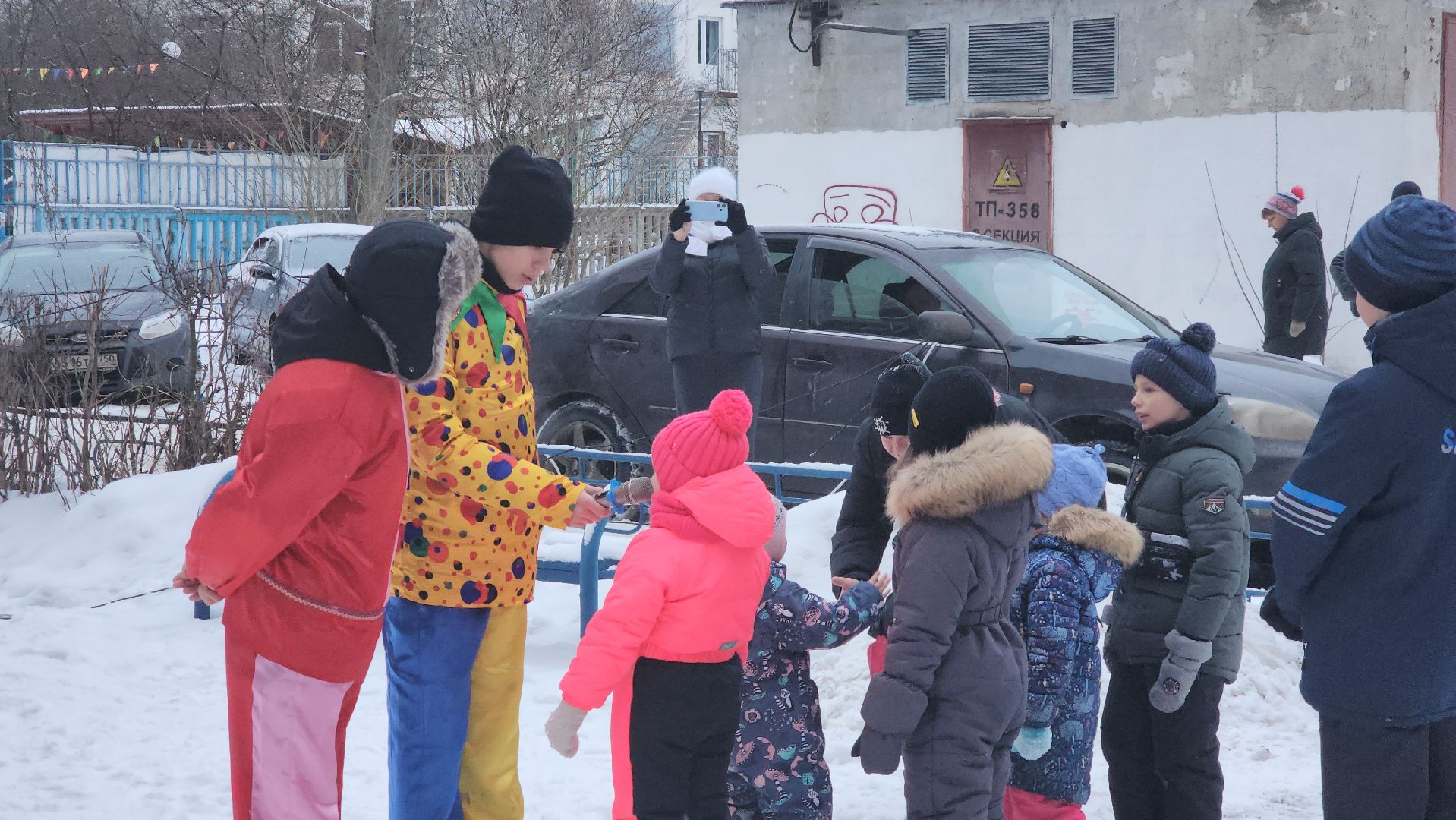 праздник во дворах,Лобня, Рождество,