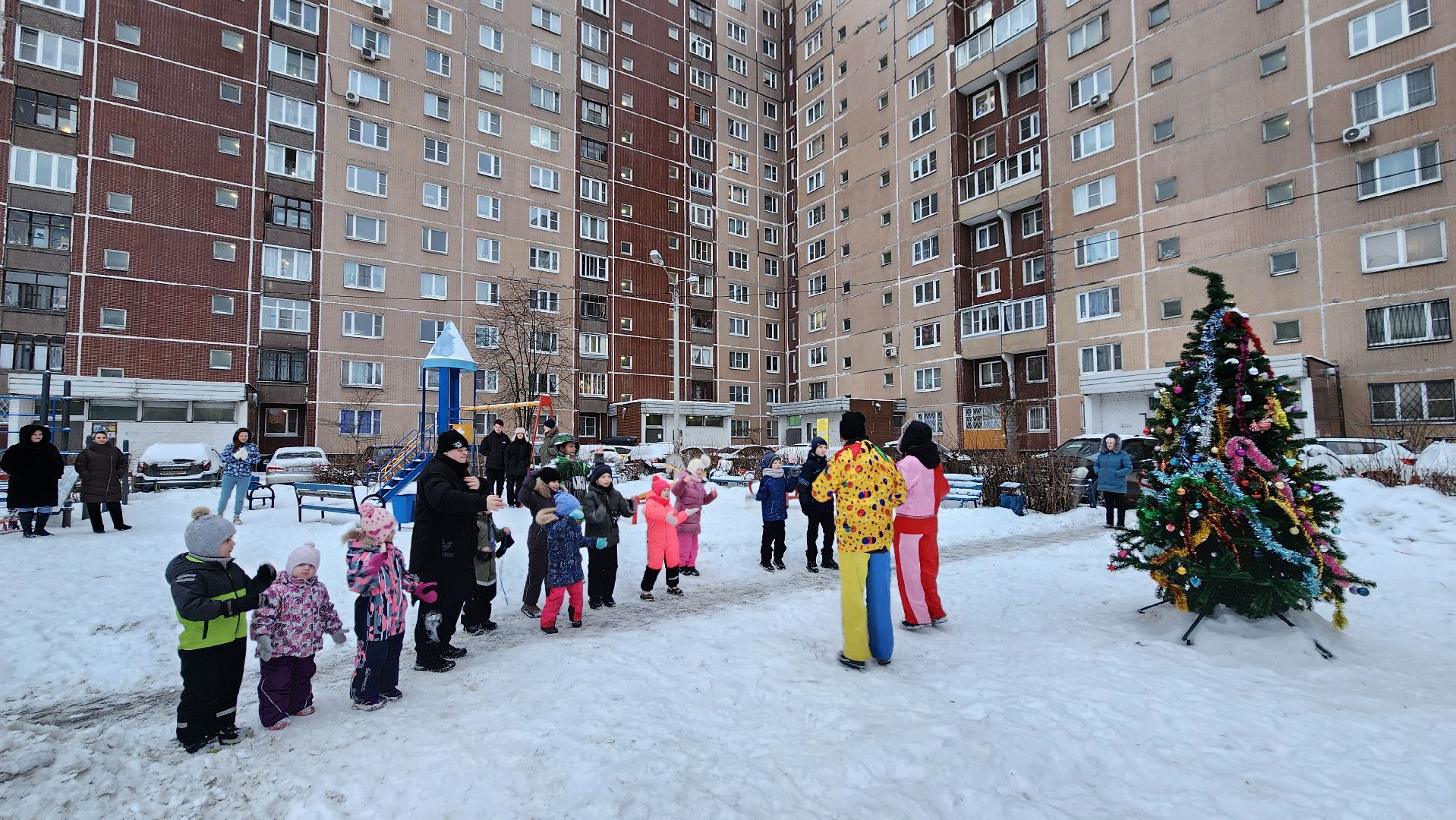 праздник во дворах,Лобня, Рождество,