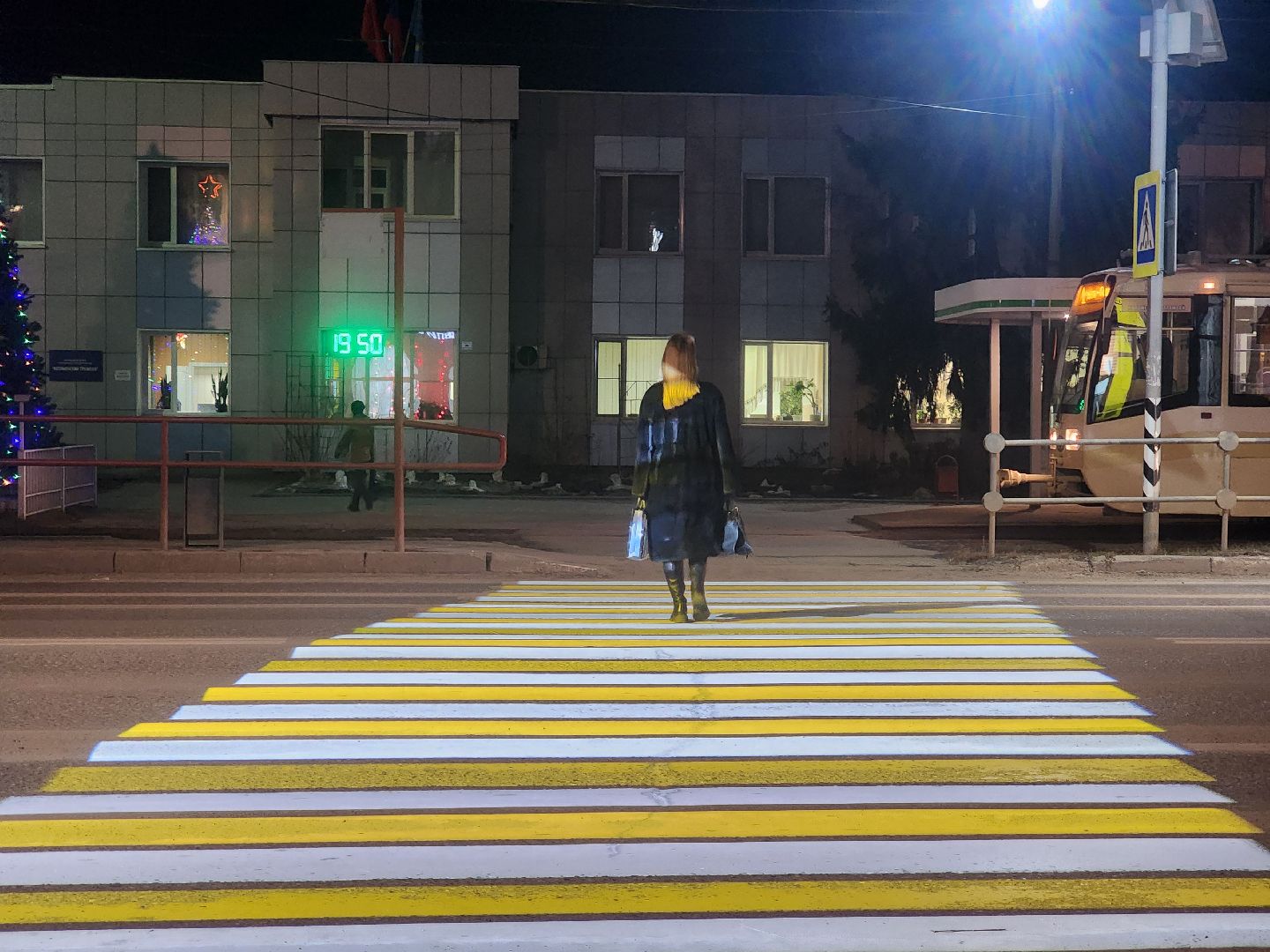 Коломна, дороги, проекционный пешеходный переход,