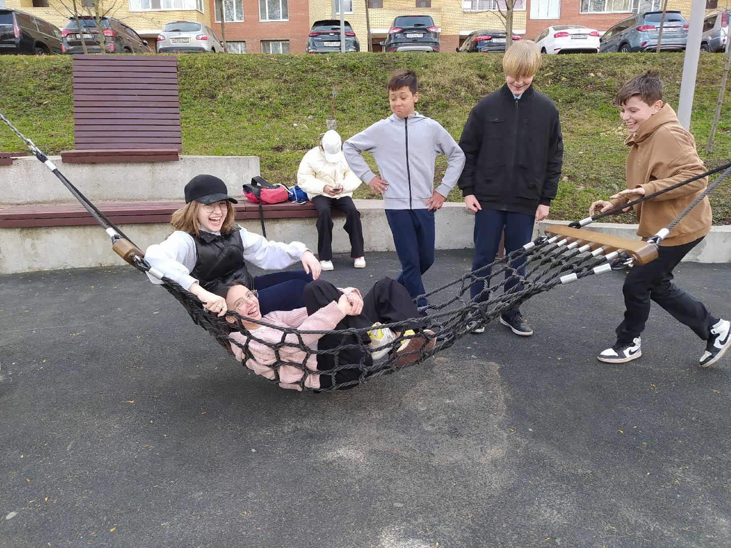 Качели, парк, благоустройство, гамак