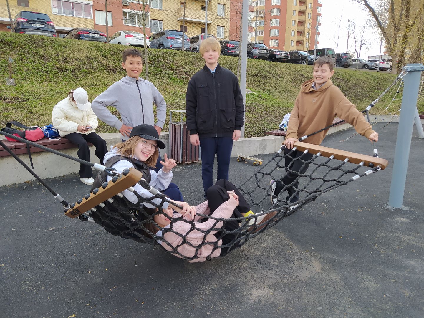 Качели, парк, благоустройство, гамак