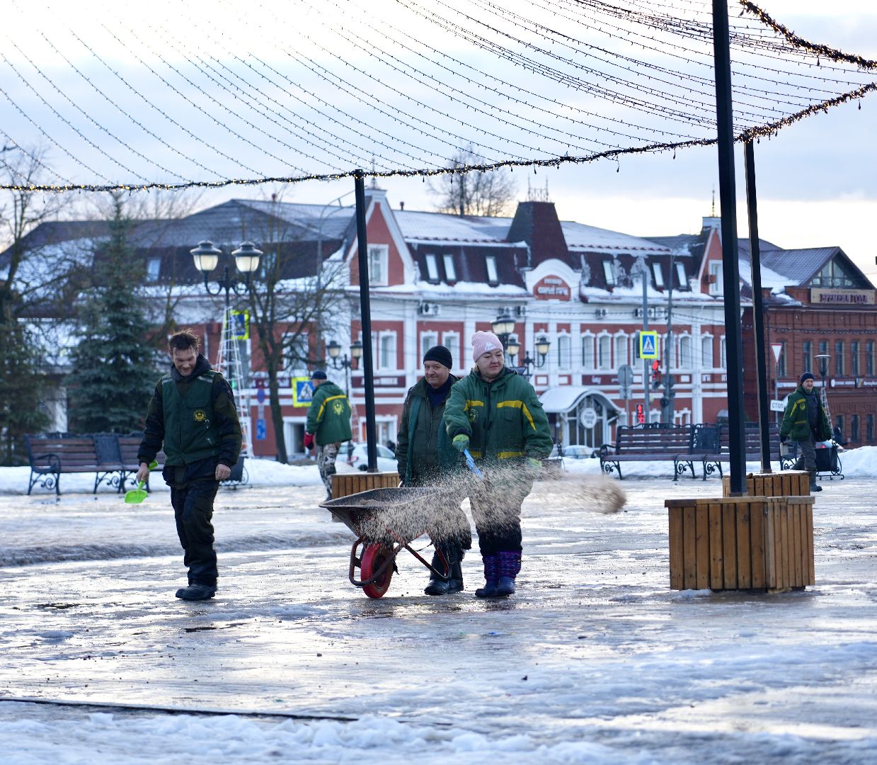 непогода, сергиев посад, сергиево-посадский городской округ, гололед, коммунальные службы,