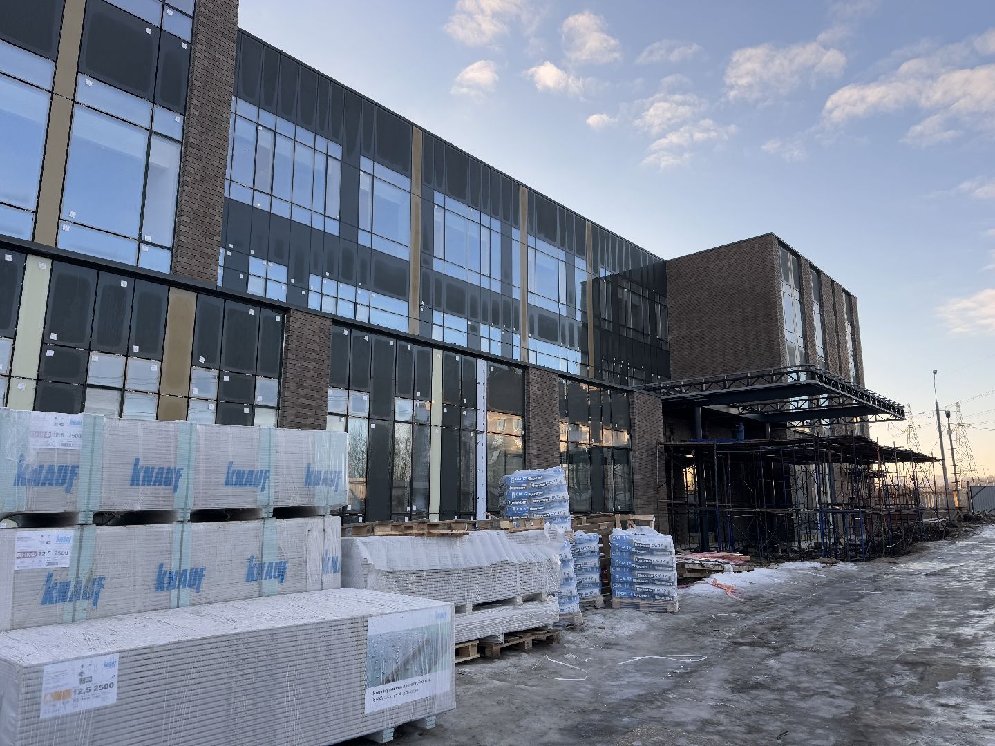 Строительство нового центра в Ромашково, вертикалки, одинцовская областная больница, Одинцово,