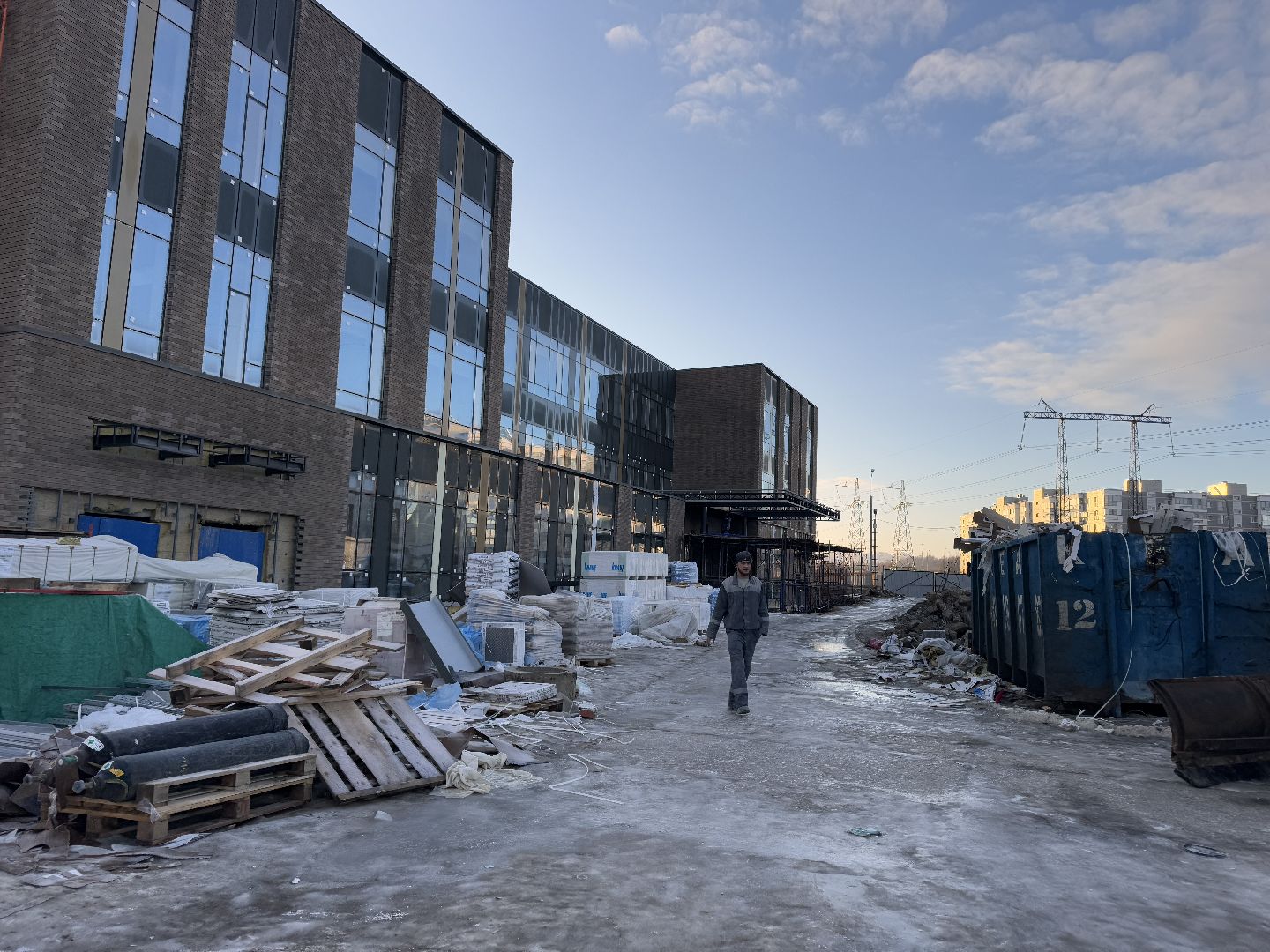 Строительство нового центра в Ромашково, вертикалки, одинцовская областная больница, Одинцово,