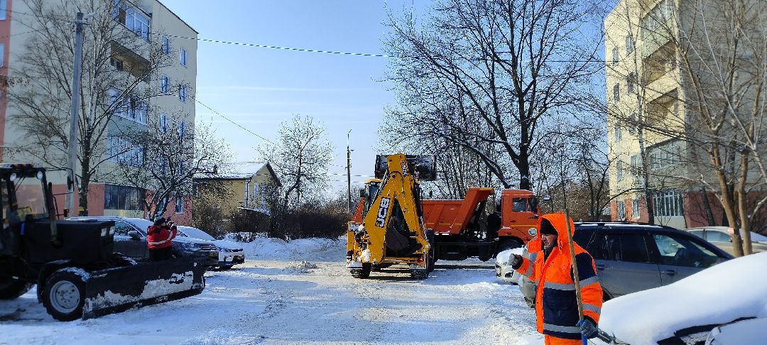 Бронницы, снег, уборка