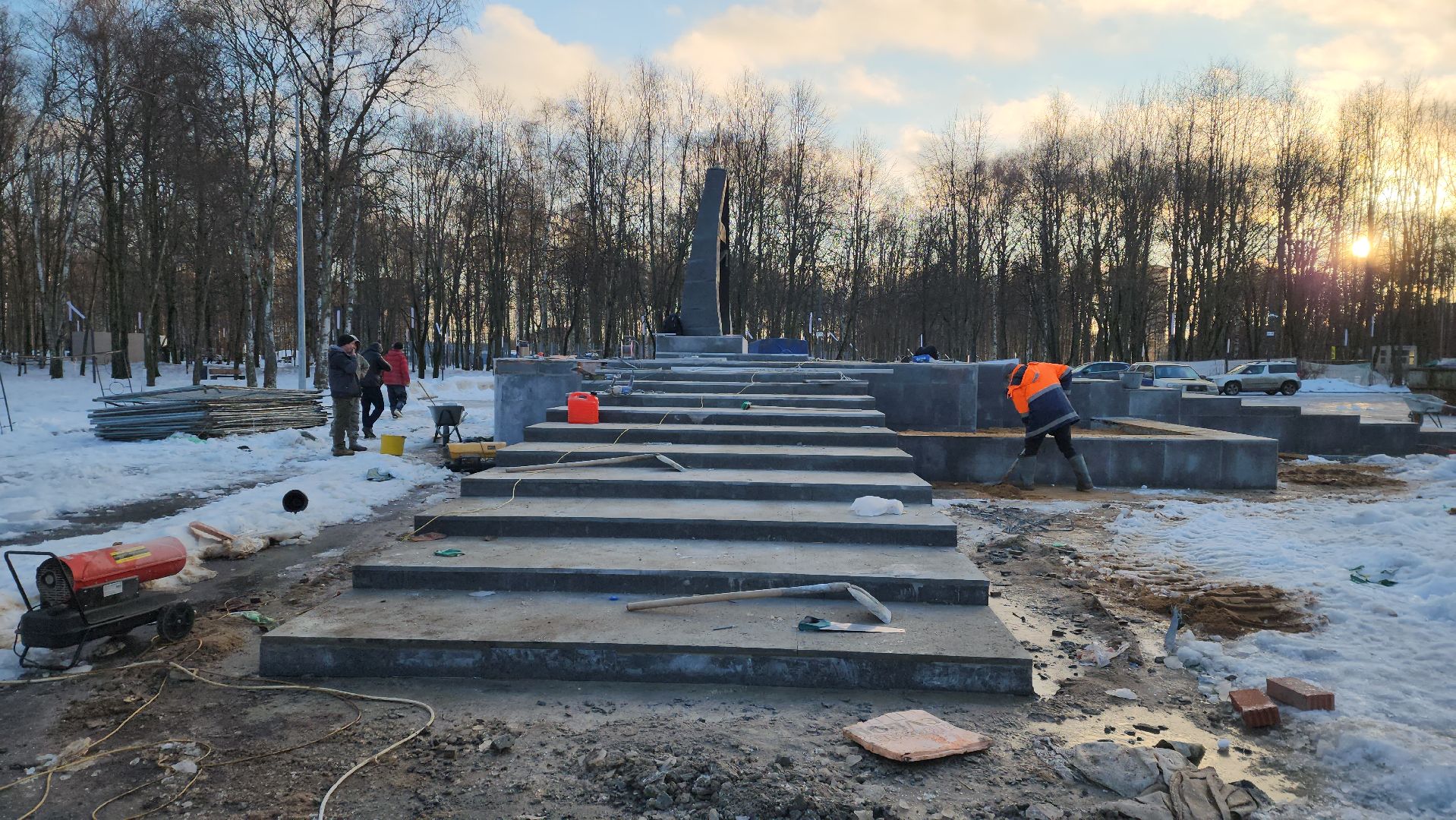 Мемориал, Лобня, Парк, реконструкция, вертикалки,