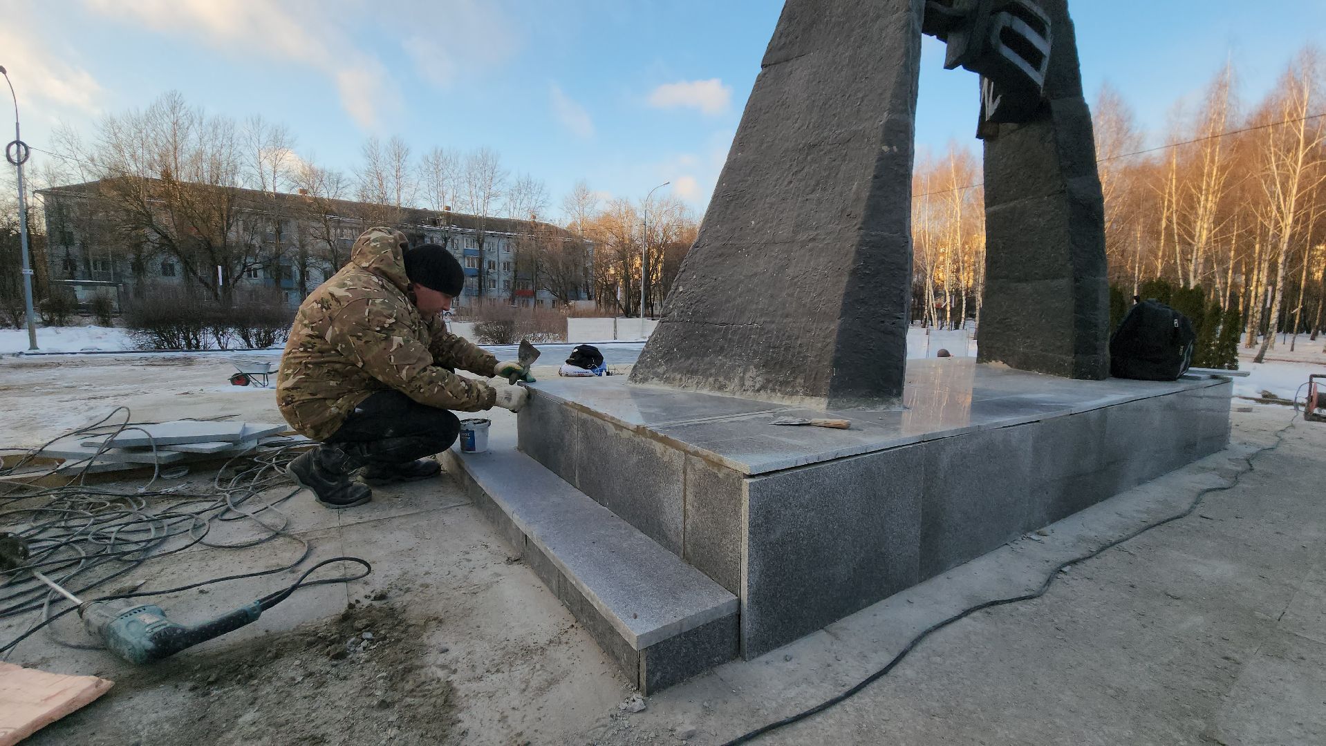 Мемориал, Лобня, Парк, реконструкция, вертикалки,