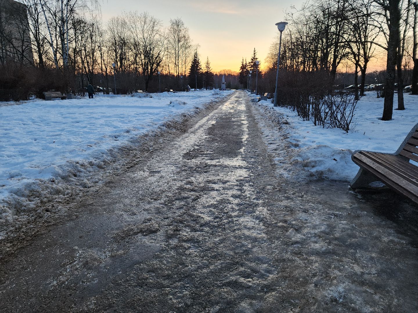 Черноголовка, Очистка дорог, Гололед,