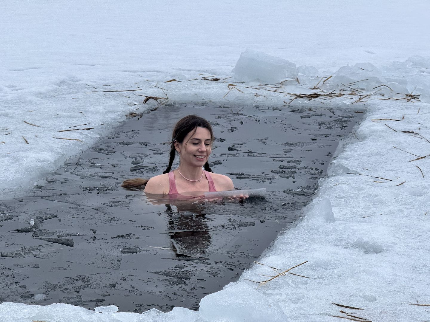 шаховская, окунание, закаливание, зима,