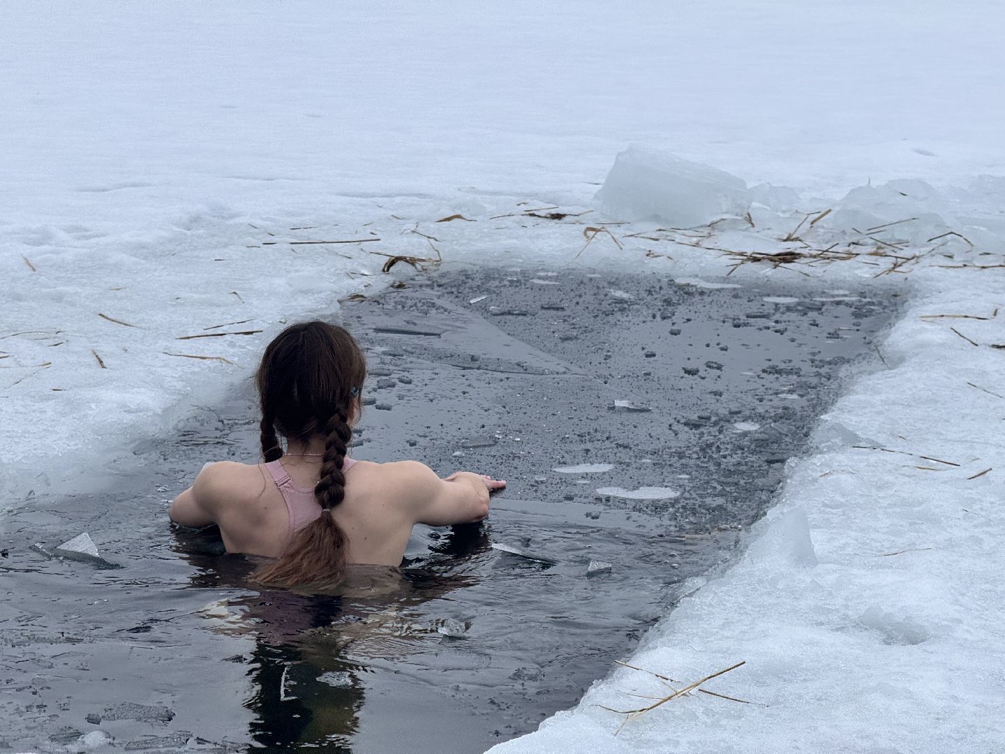 шаховская, окунание, закаливание, зима,