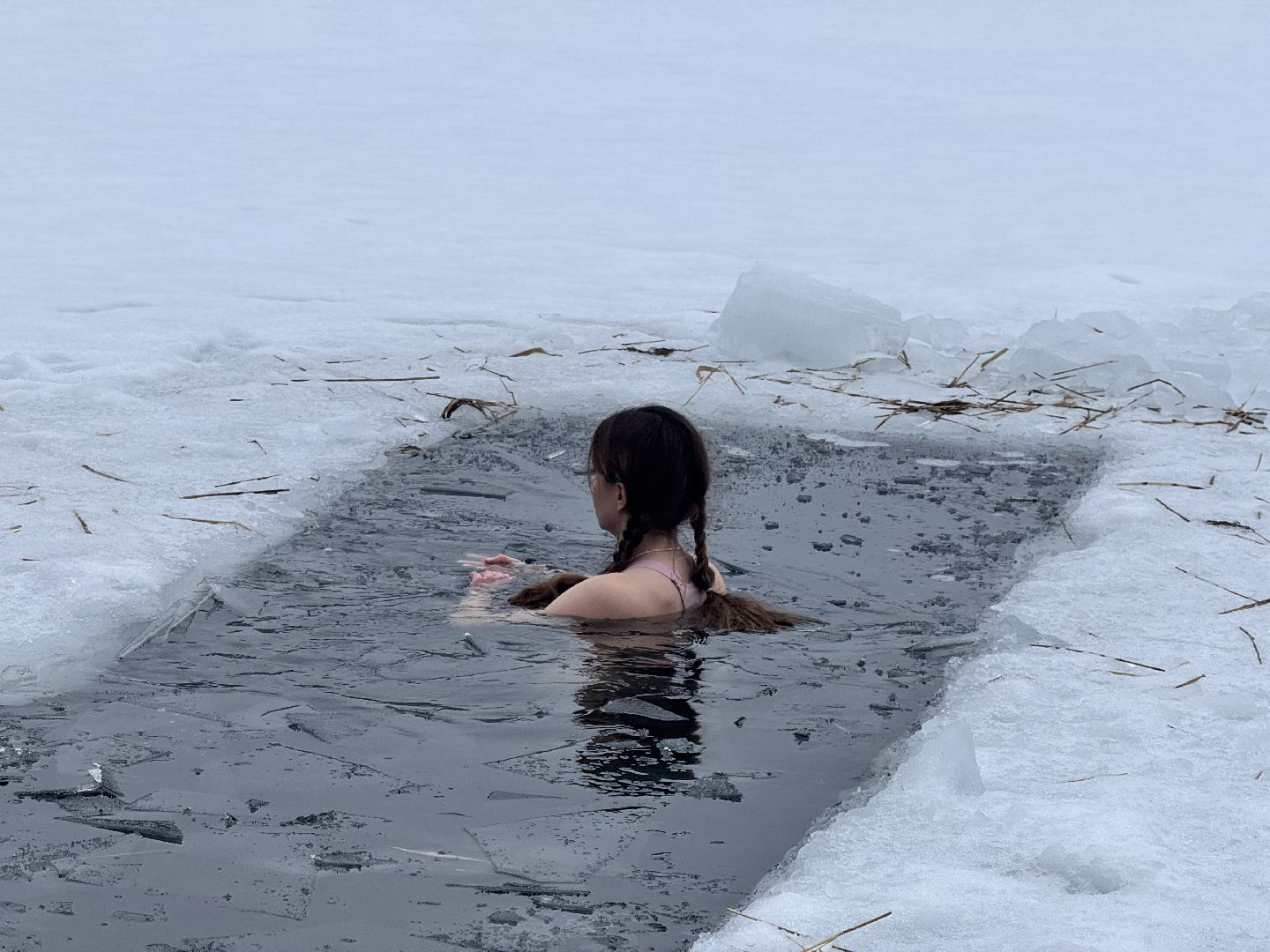 шаховская, окунание, закаливание, зима,