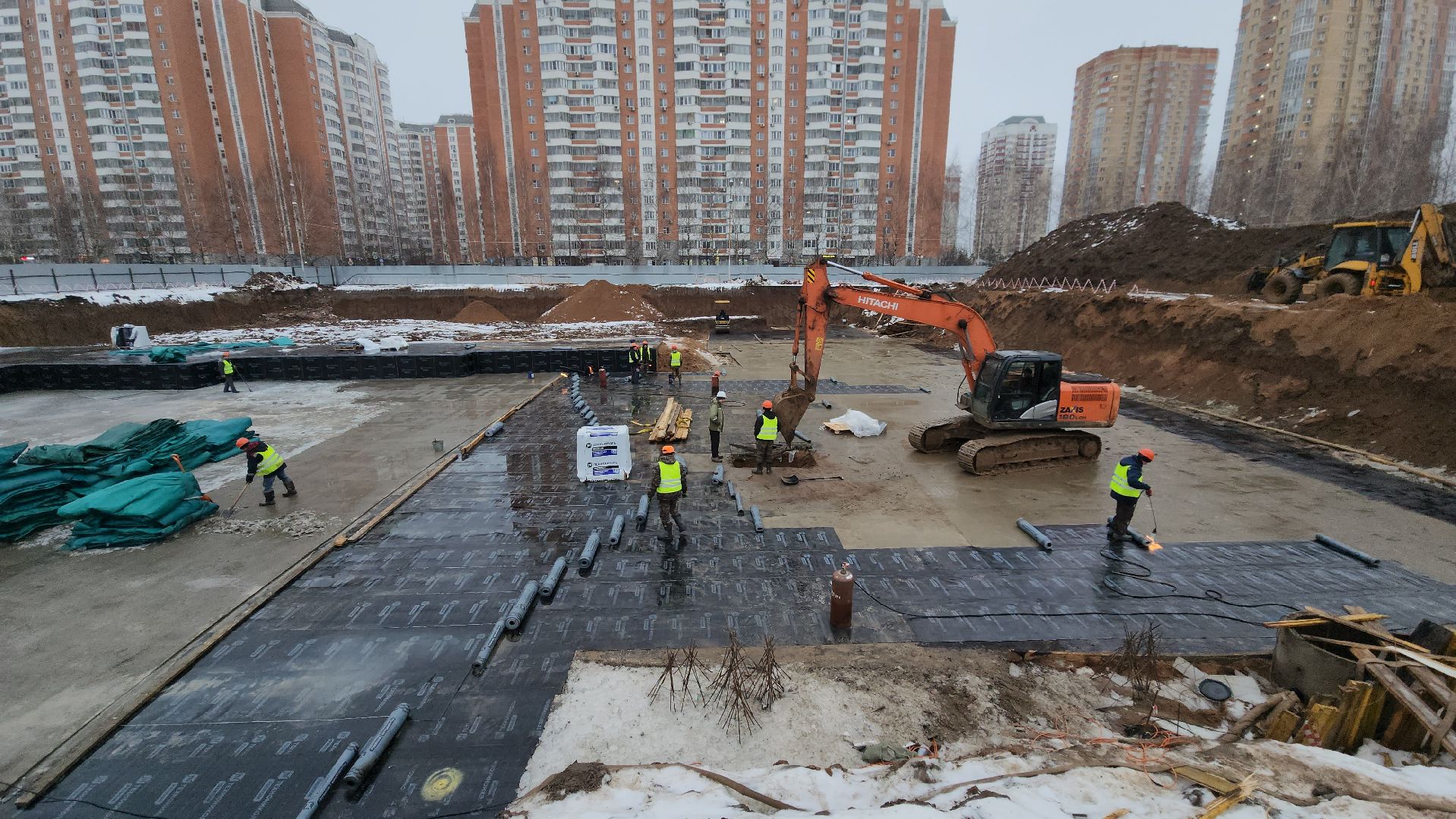 фок с бассейном, Строительство, Бассейн, Лобня, вертикалки,