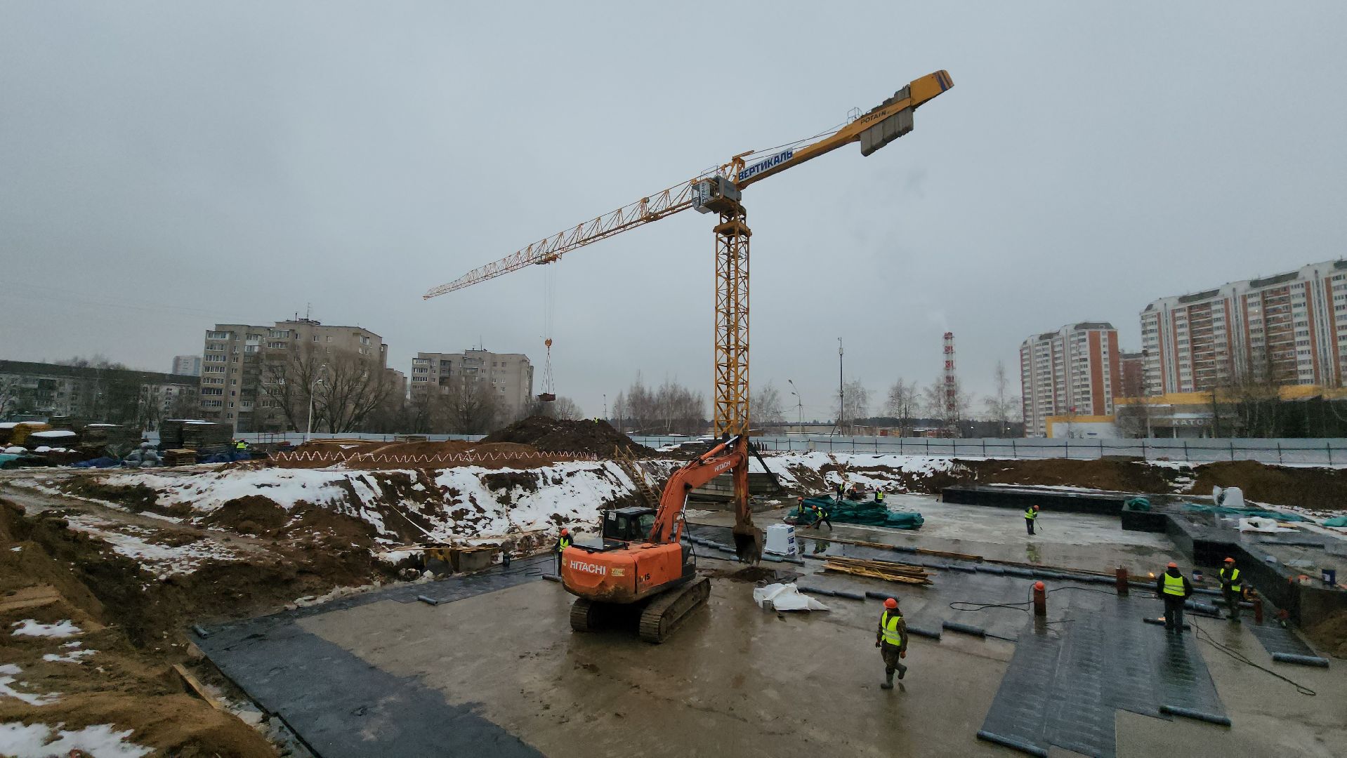 фок с бассейном, Строительство, Бассейн, Лобня, вертикалки,