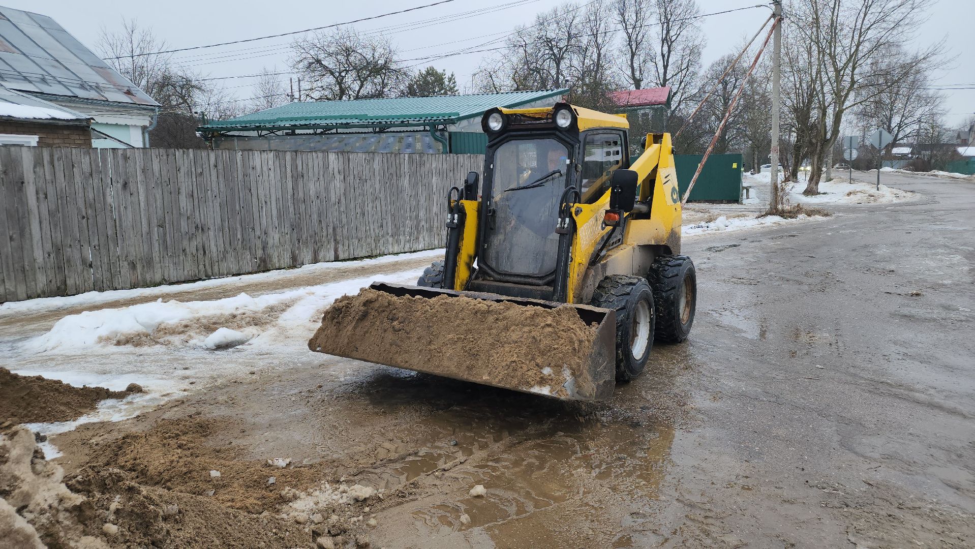 гололед, обработка дорог, ЖКХ, Лосино-Петровский,