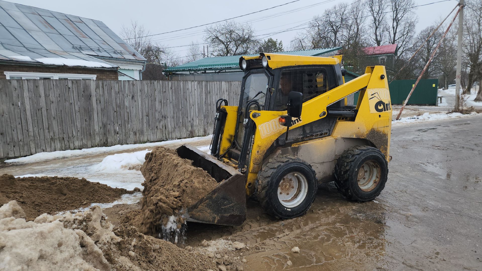 гололед, обработка дорог, ЖКХ, Лосино-Петровский,