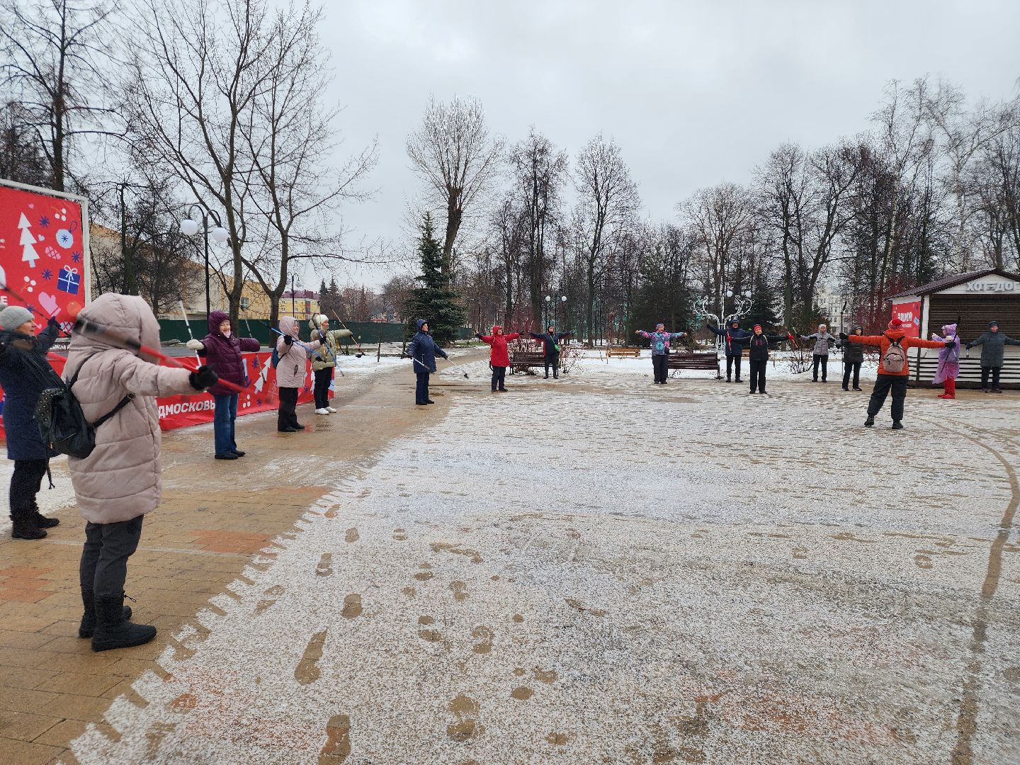 активное долголетие, центральный парк, гимнастика,