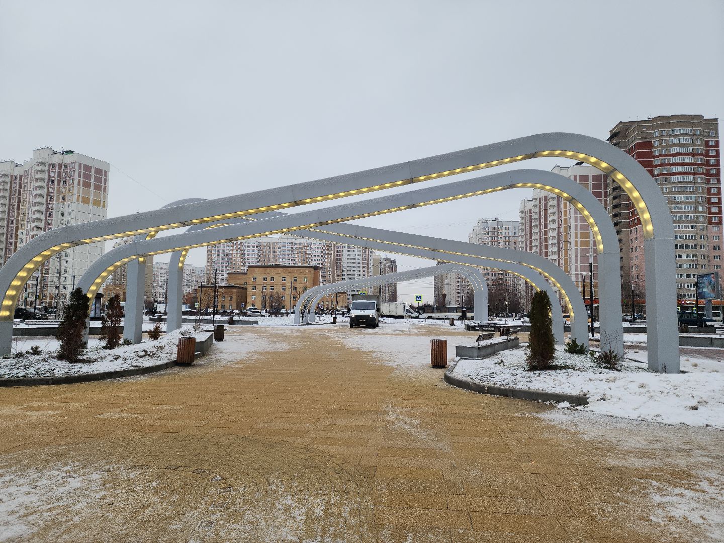 Подольск, Тротуары, борьба с гололедом, Коммунальщики,
