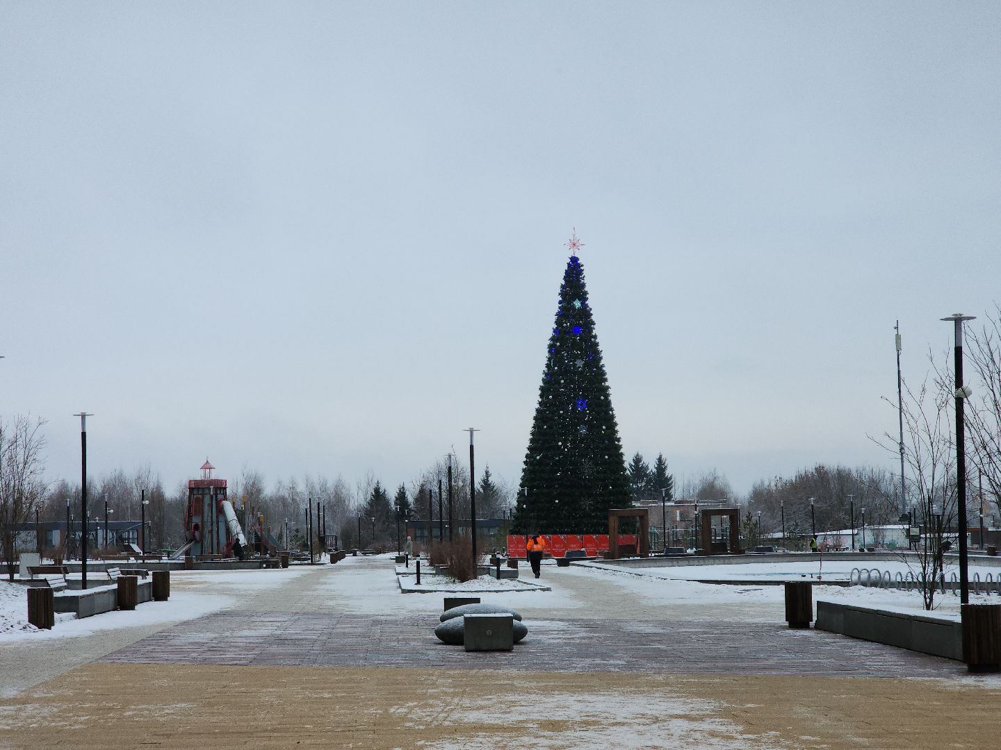 Подольск, Тротуары, борьба с гололедом, Коммунальщики,