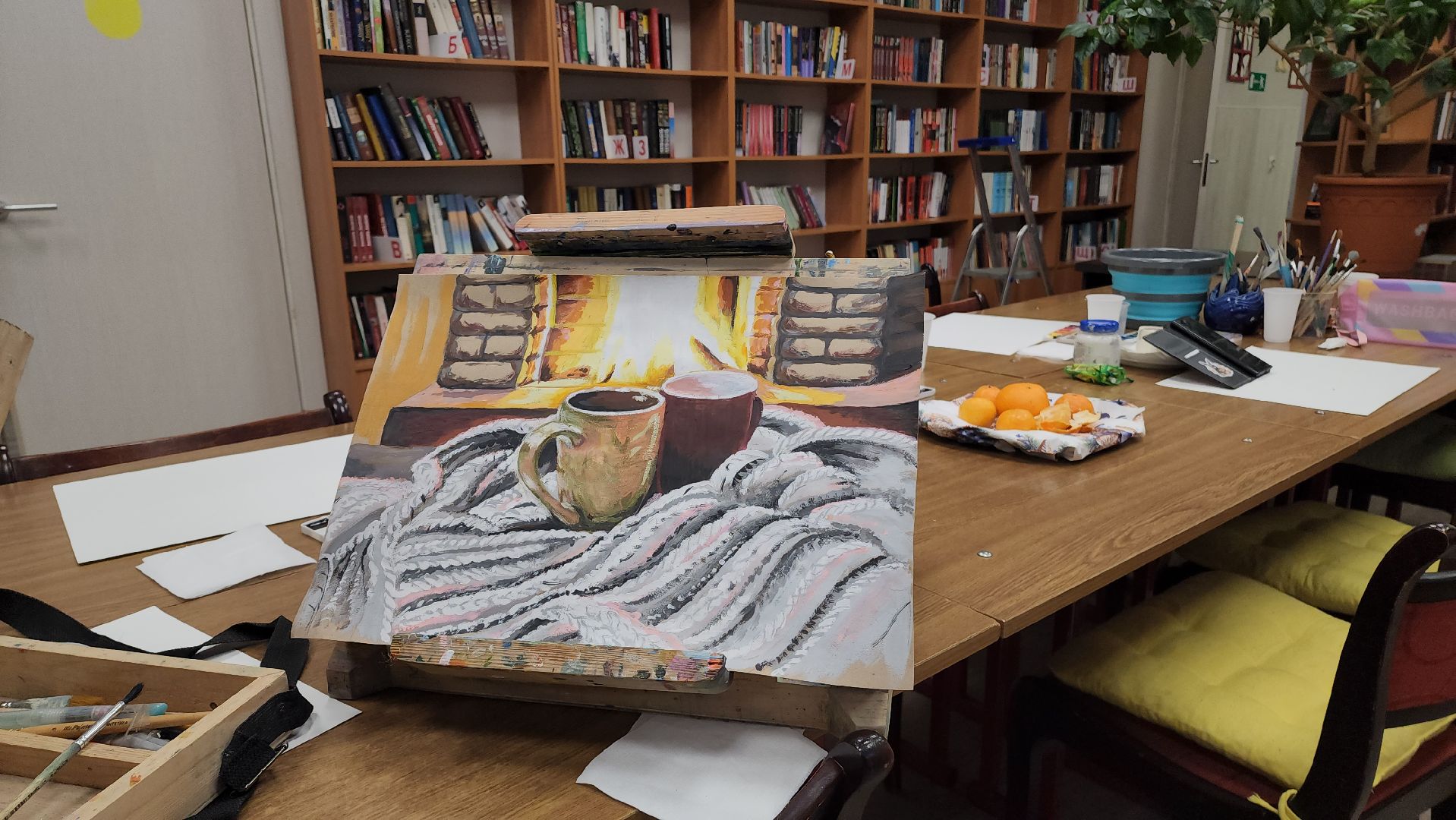 Мастер-класс, Лобня, Рисунок, Живопись,Зима, Зимний натюрморт,