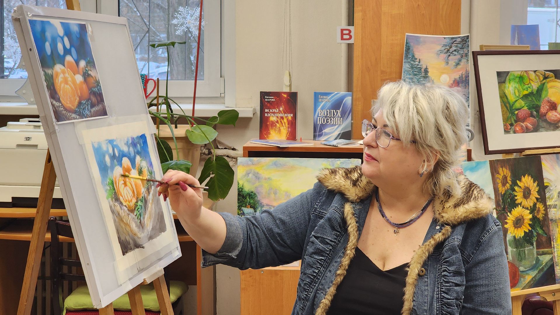 Мастер-класс, Лобня, Рисунок, Живопись,Зима, Зимний натюрморт,