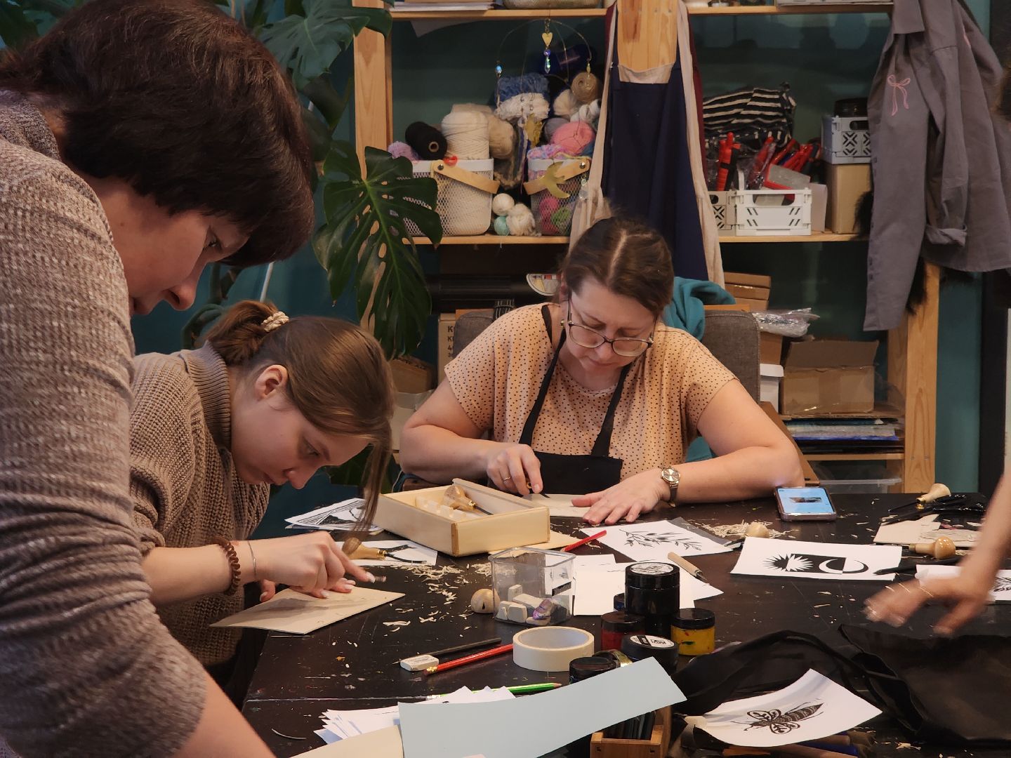 Черноголовка, Линогравюра, Мастер-класс,