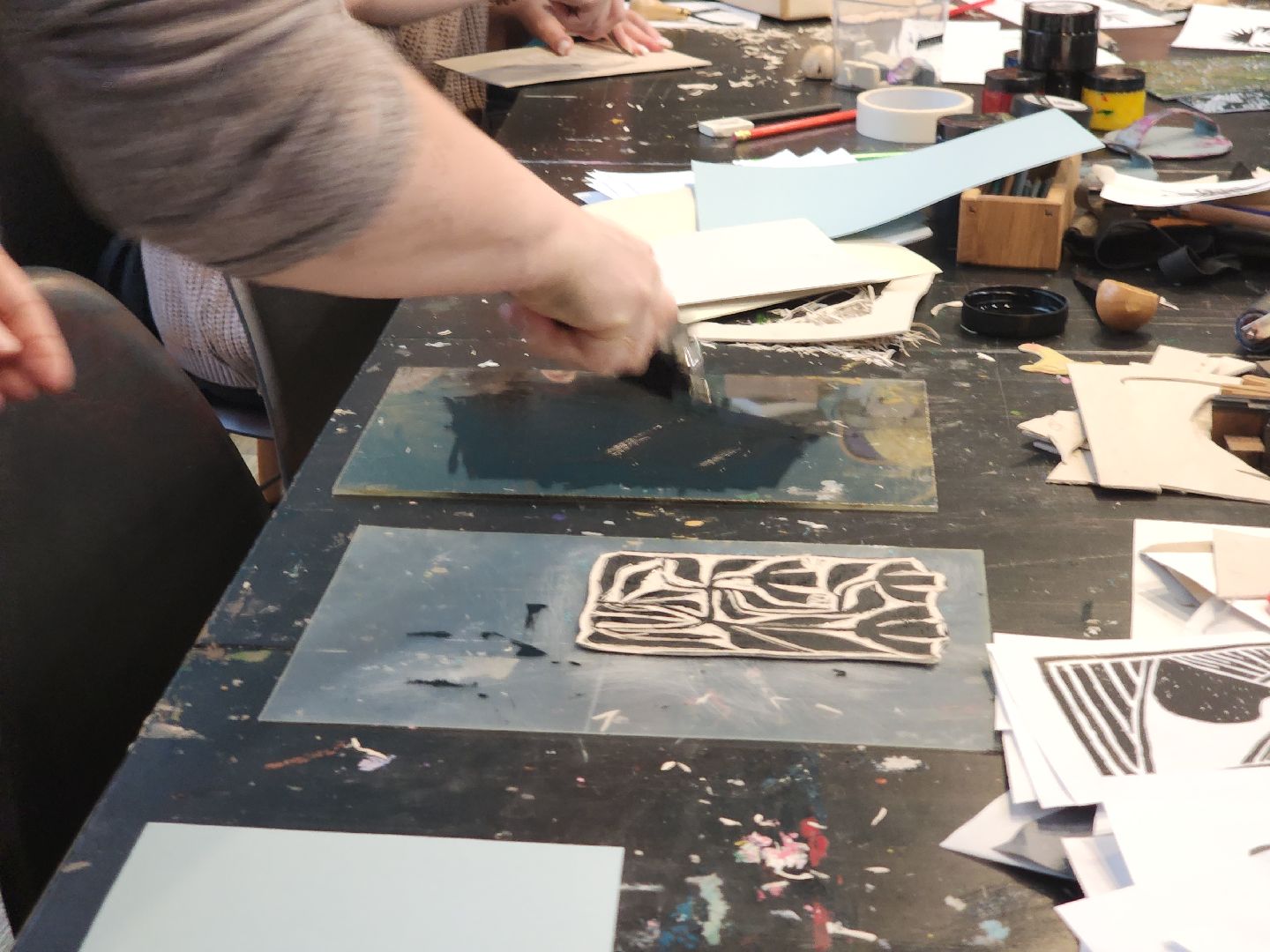 Черноголовка, Линогравюра, Мастер-класс,