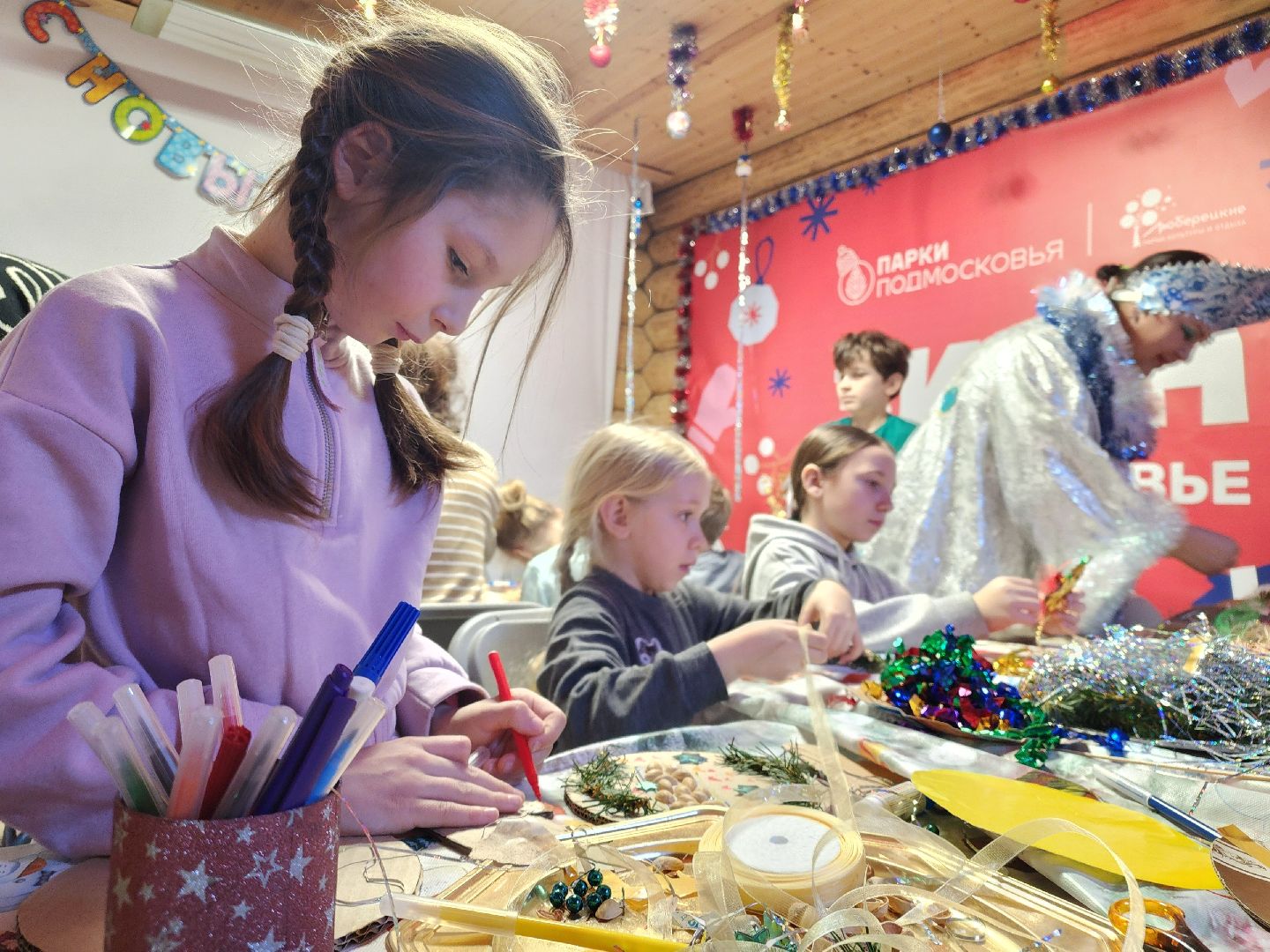 мастер-класс, волонтеры, наташинский парк, зима в подмосковье,