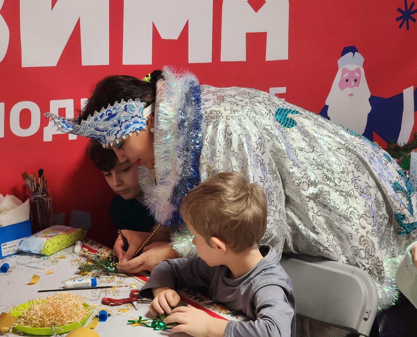 мастер-класс, волонтеры, наташинский парк, зима в подмосковье,