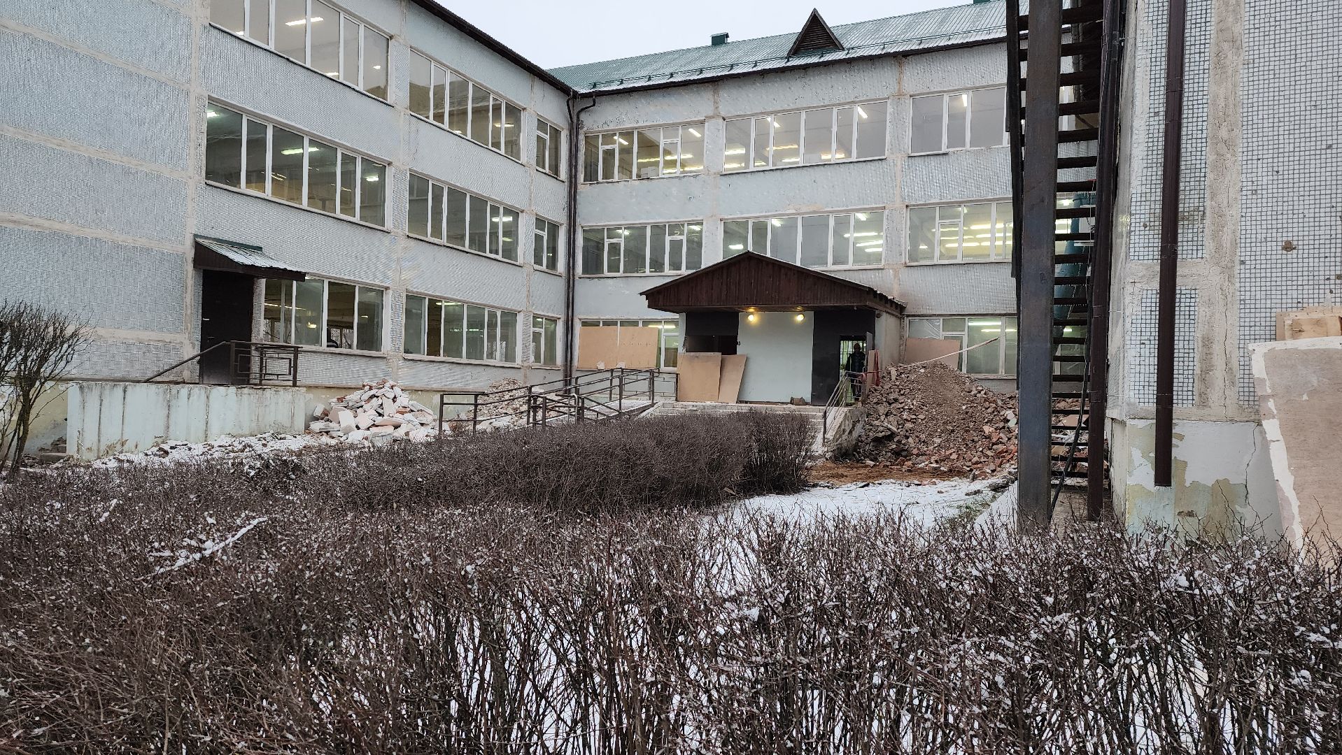 капремонт школы, истра, лицей, строительство,