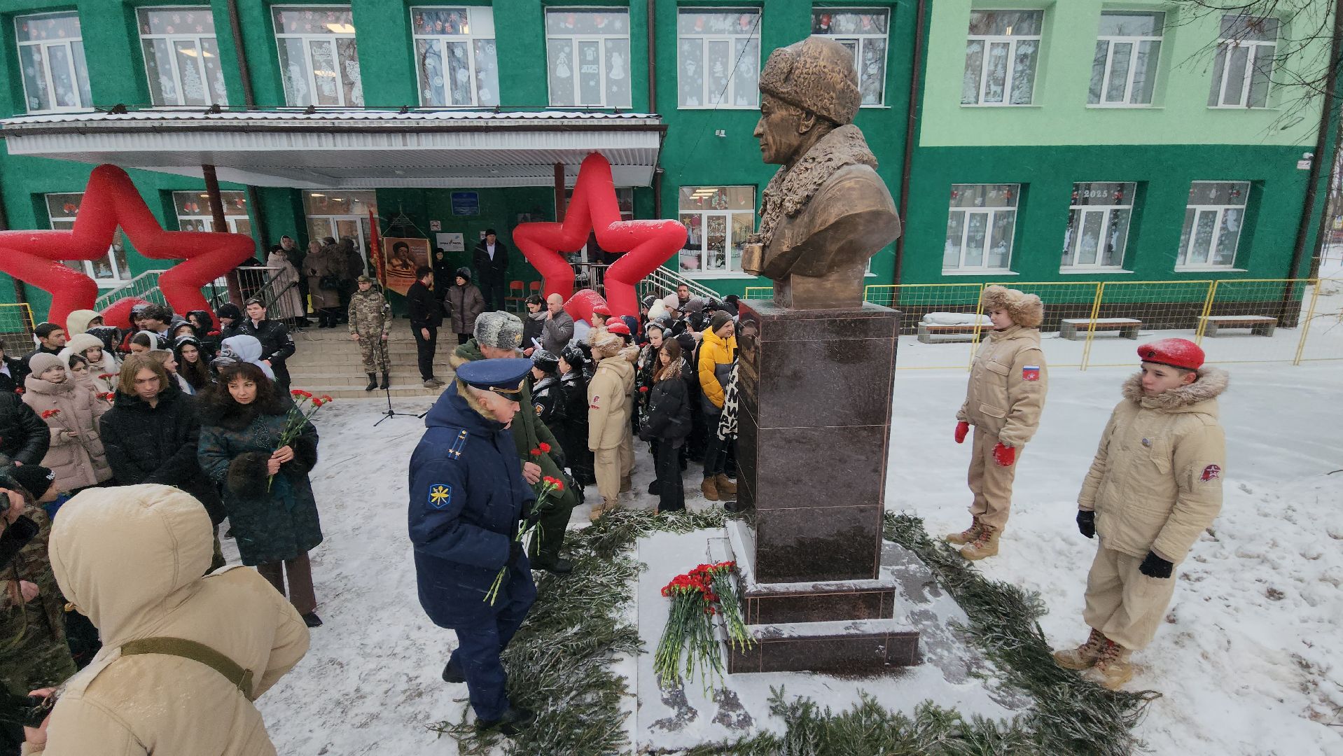 память героям, генерал панфилов, бюст панфилову, открытие памятника,