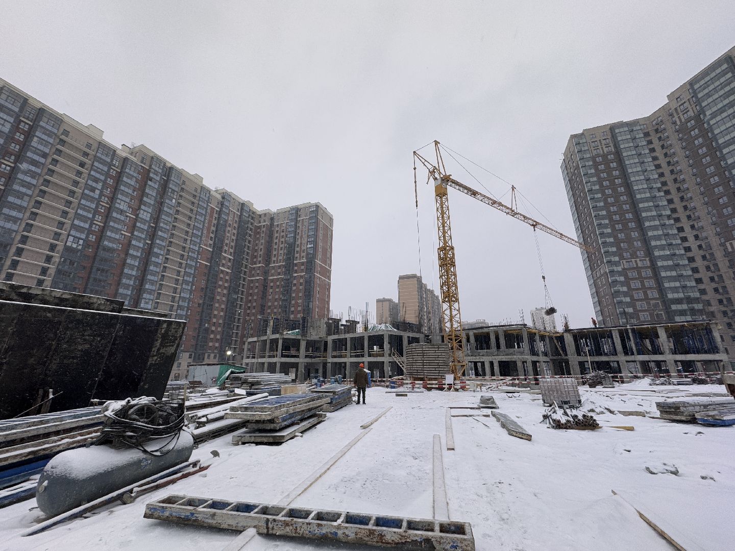 Новый детский сад в Одинцово, ЖК Союзный, Строительство, вертикалки,