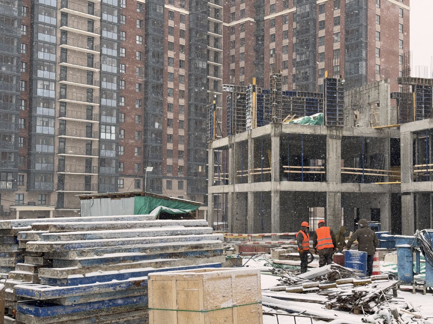 Новый детский сад в Одинцово, ЖК Союзный, Строительство, вертикалки,