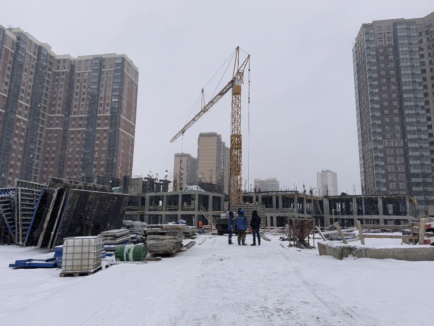 Новый детский сад в Одинцово, ЖК Союзный, Строительство, вертикалки,