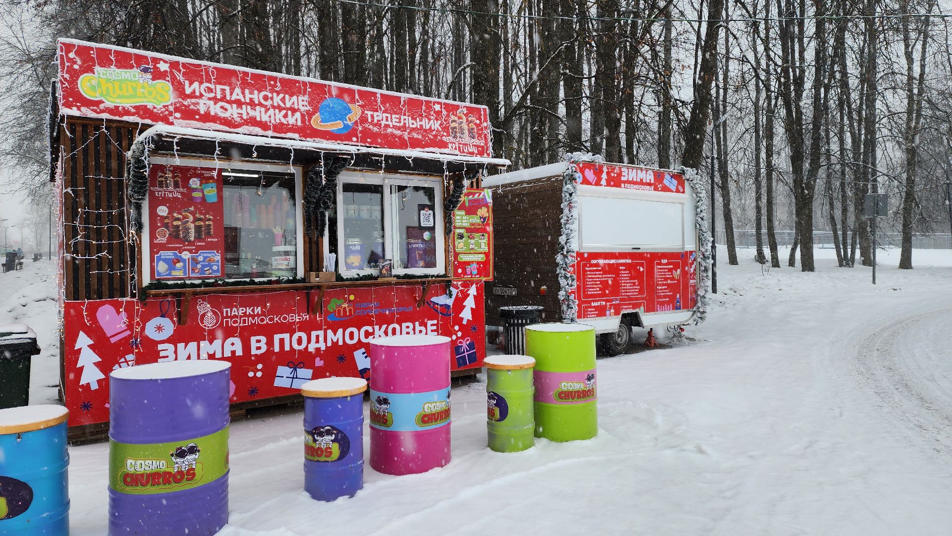 солнечногорск, вертикалки, зима в парке, зима в подмосковье, снегопад, погода,