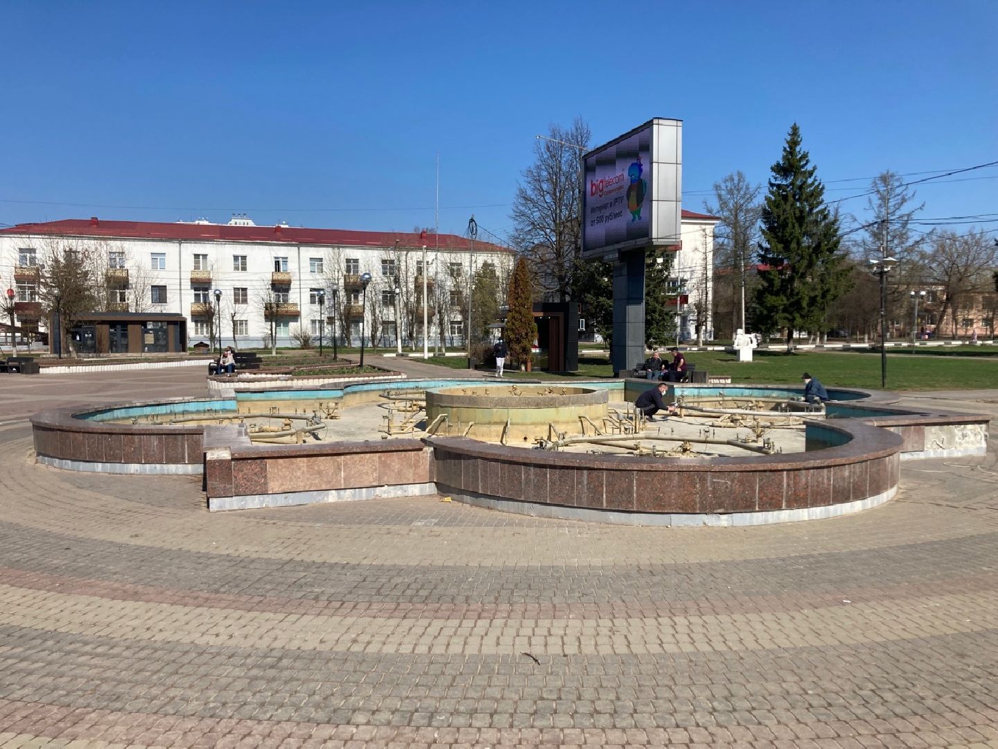 Солнечногорск, благоустройство, фонтан, Советская площадь, центр