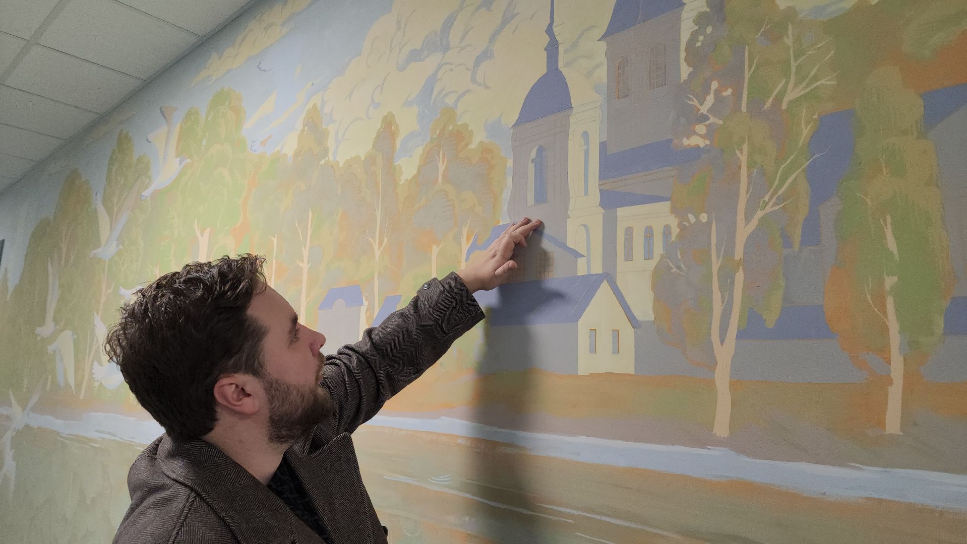 художник алексей шилов, монументальная живопись, Школа, Лобня,