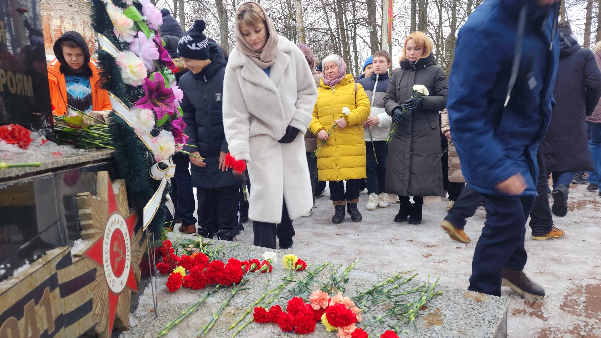 осташево, освобождение села, годовщина освобождения, памятная дата, волоколамск,