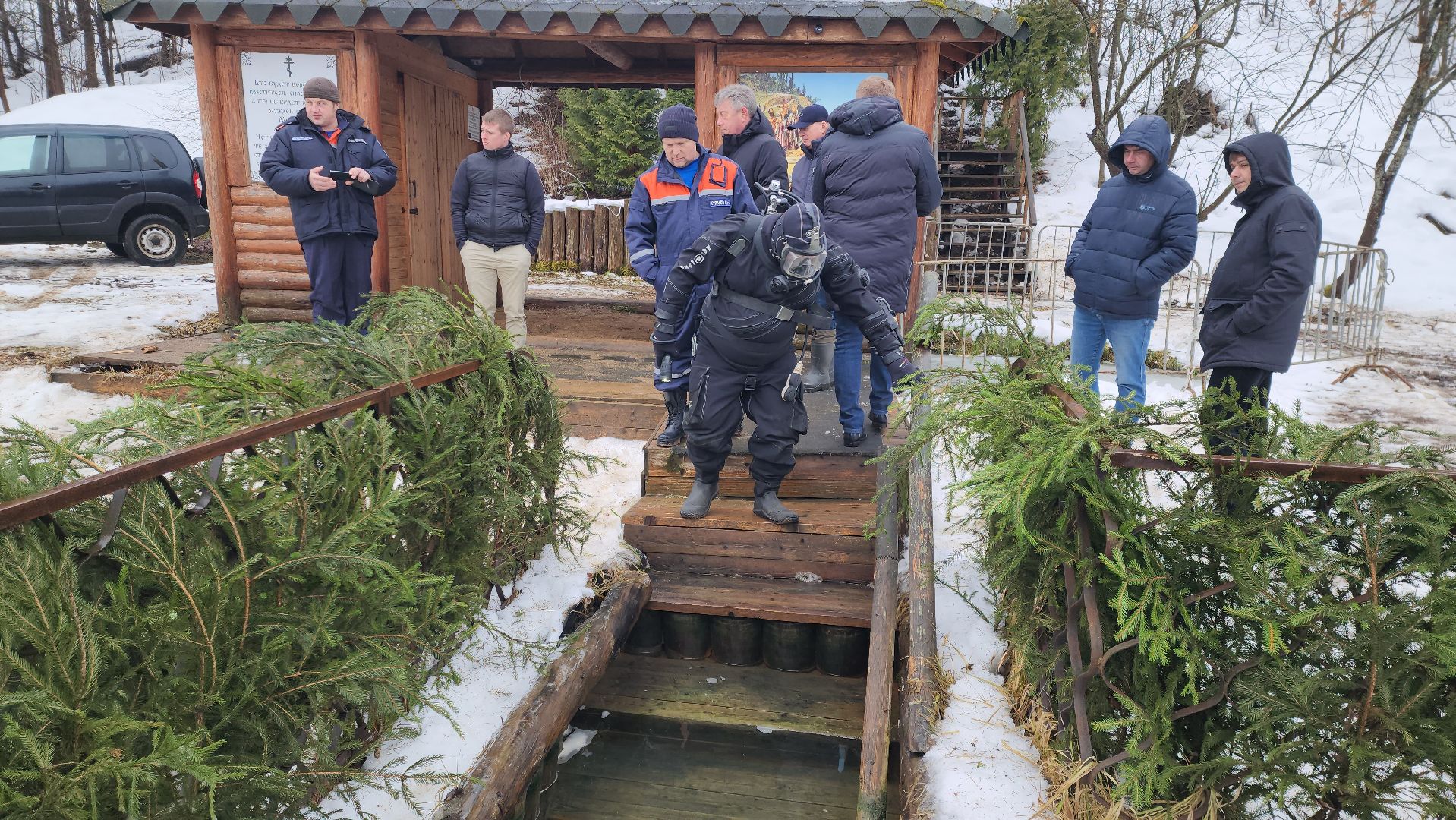 Купели, Дайверы, Мособлпожспас, МЧС, крещенские купания, Руза, Рузский округ, вертикалки,