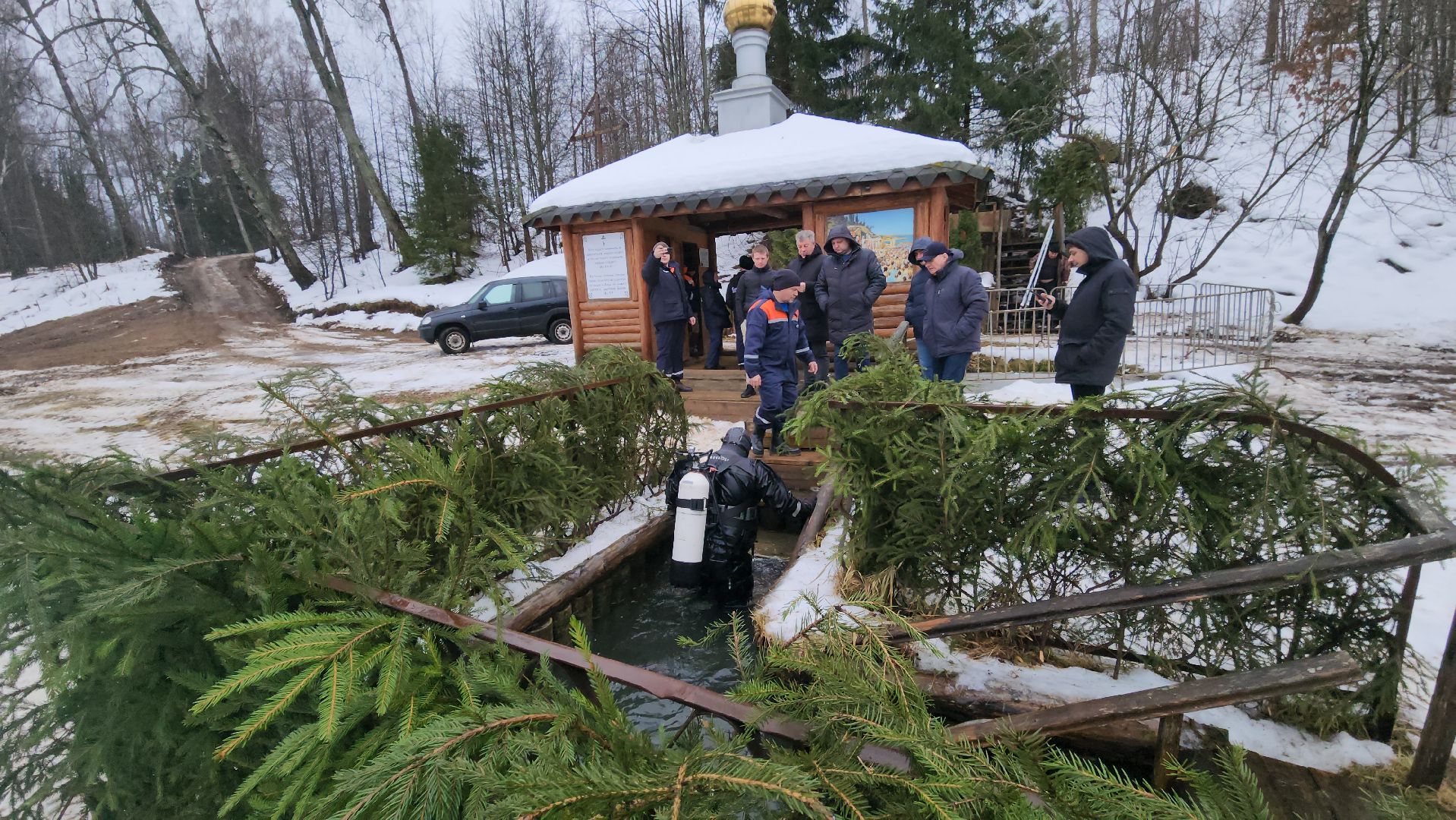 Купели, Дайверы, Мособлпожспас, МЧС, крещенские купания, Руза, Рузский округ, вертикалки,