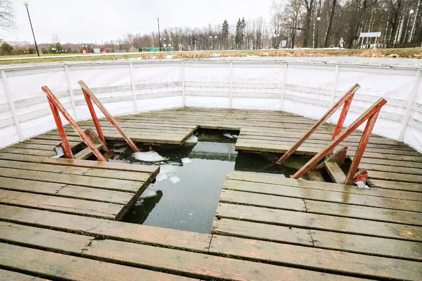 Клин, общество, крещенские купания, купели, вертикалки,