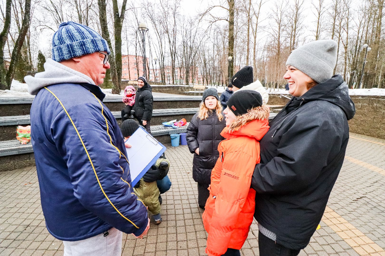 Клин, общество, парки, спорт, игры с детьми, зима в подмосковье, вертикалки,