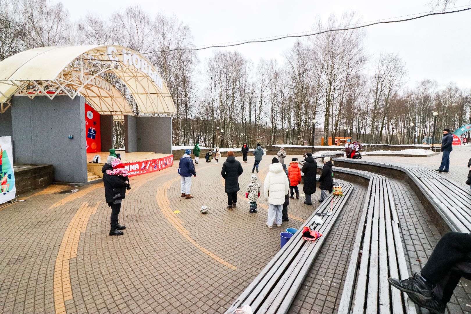 Клин, общество, парки, спорт, игры с детьми, зима в подмосковье, вертикалки,