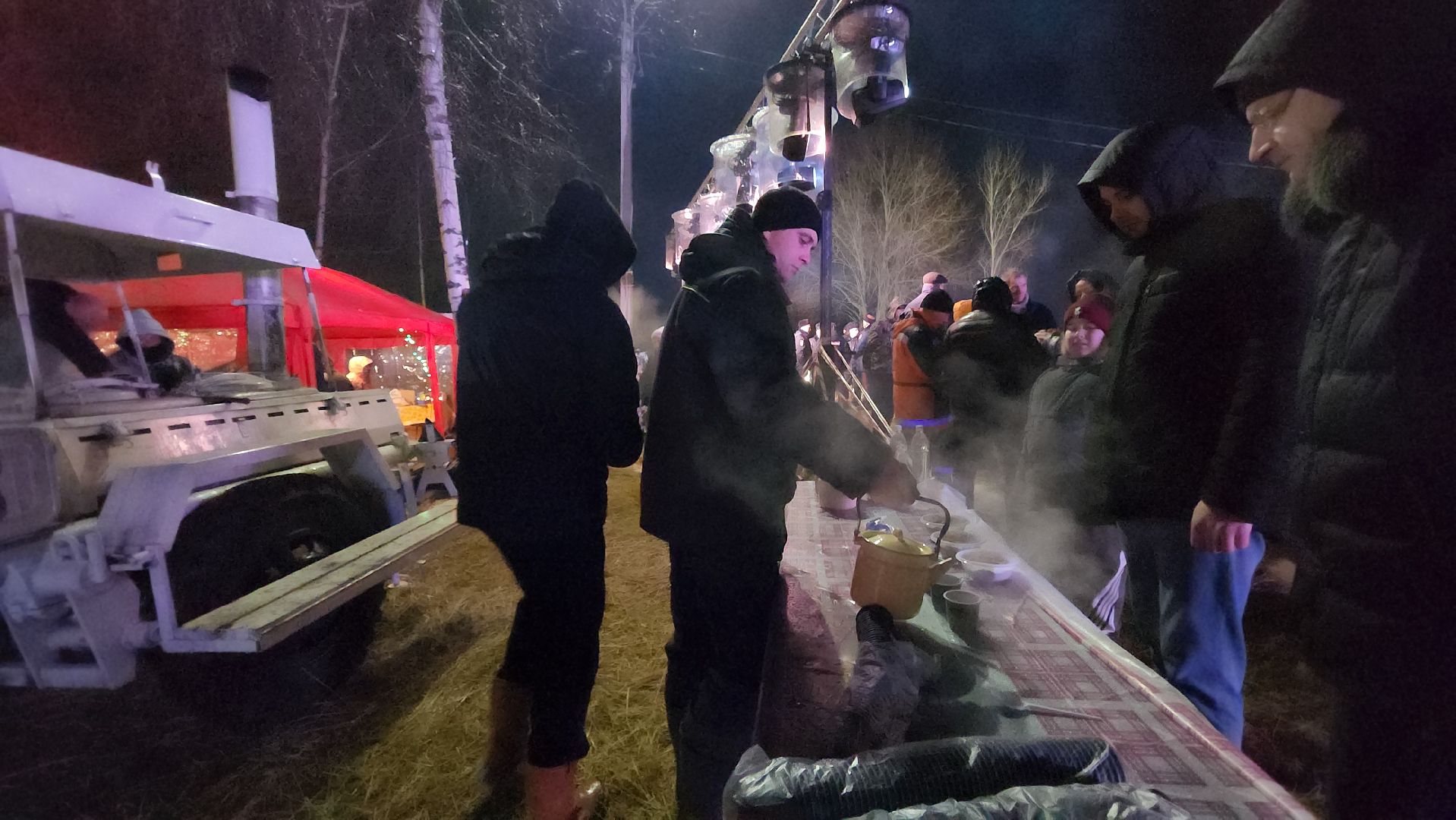 Крещение, Еда, монастырь, Истра, зима в подмосковье,