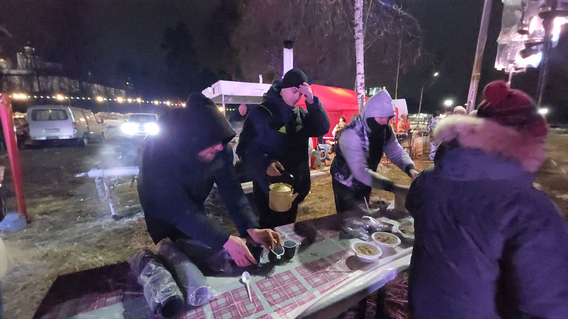 Крещение, Еда, монастырь, Истра, зима в подмосковье,